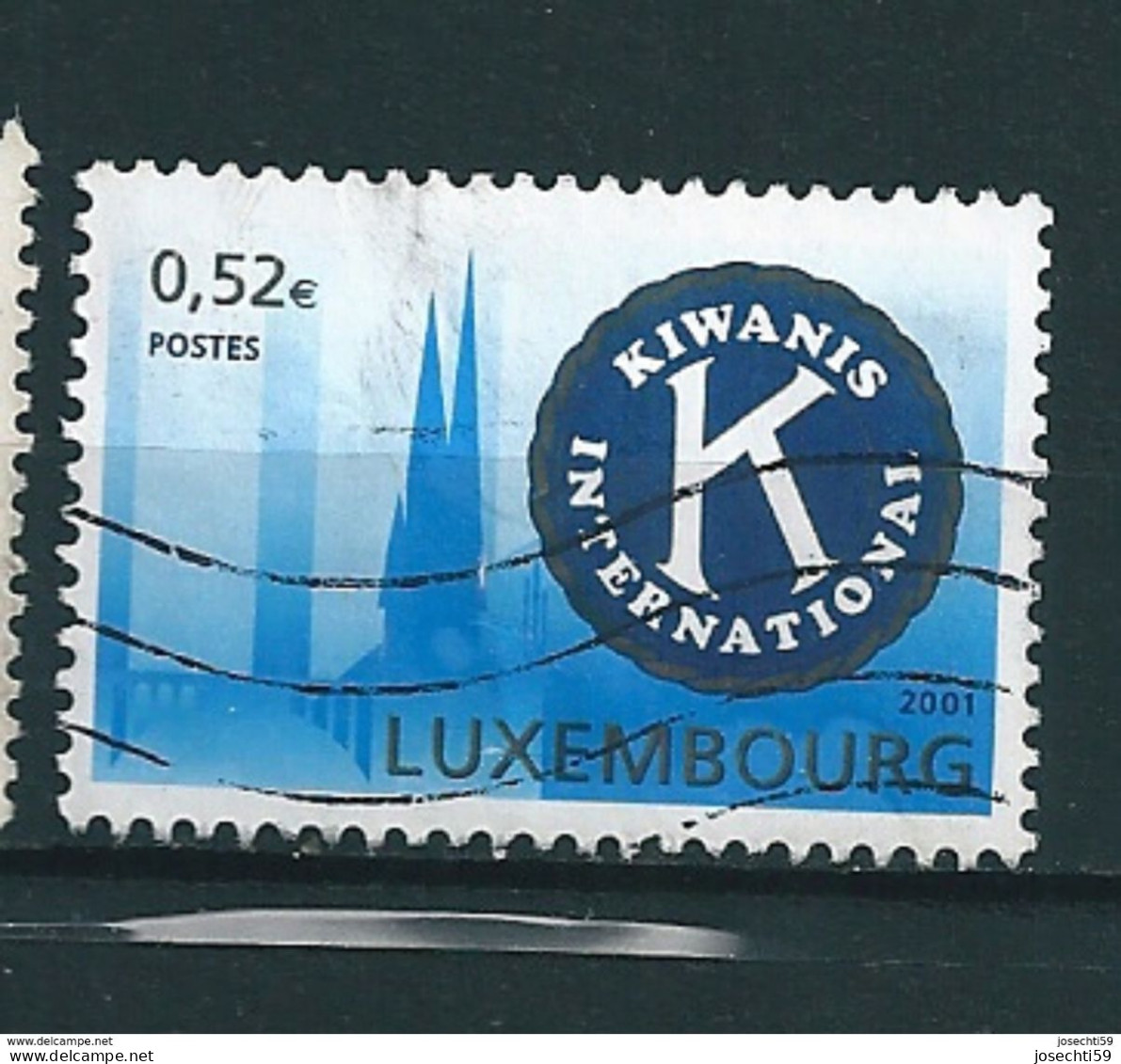 N° 1503 Kiwanis International  TIMBRE Luxembourg (2001) Oblitéré - Usados