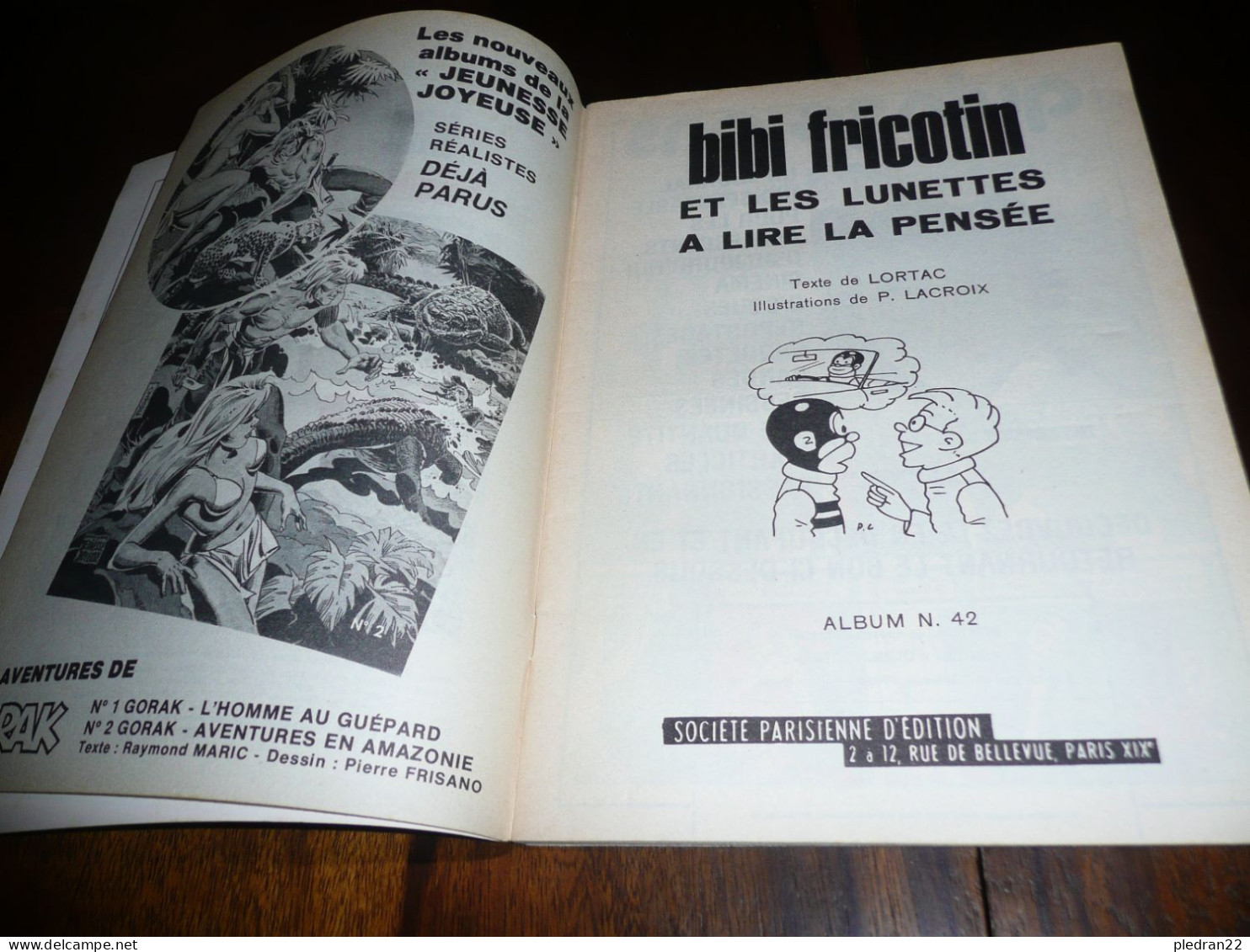 LORTAC P. LACROIX BIBI FRICOTIN ET LES LUNETTES A LIRE LA PENSEE 1980 N° 42 - Bibi Fricotin