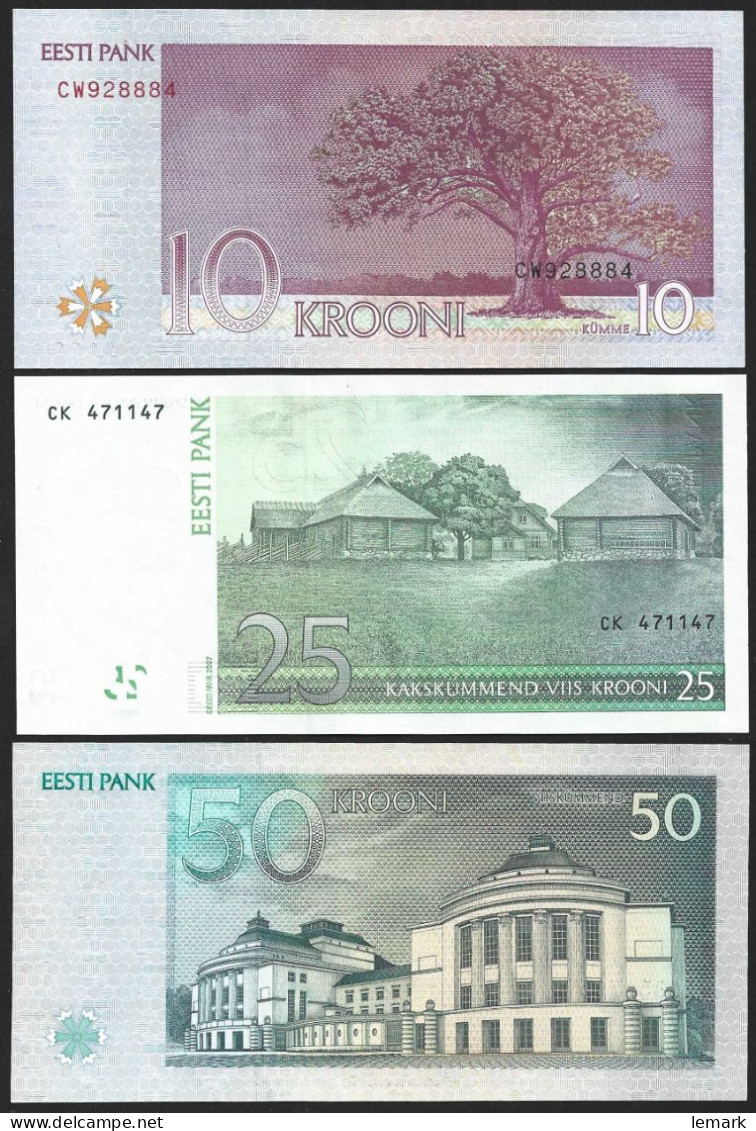 Estonia Set 8 Pcs 1-500 Krooni UNC - Estonia