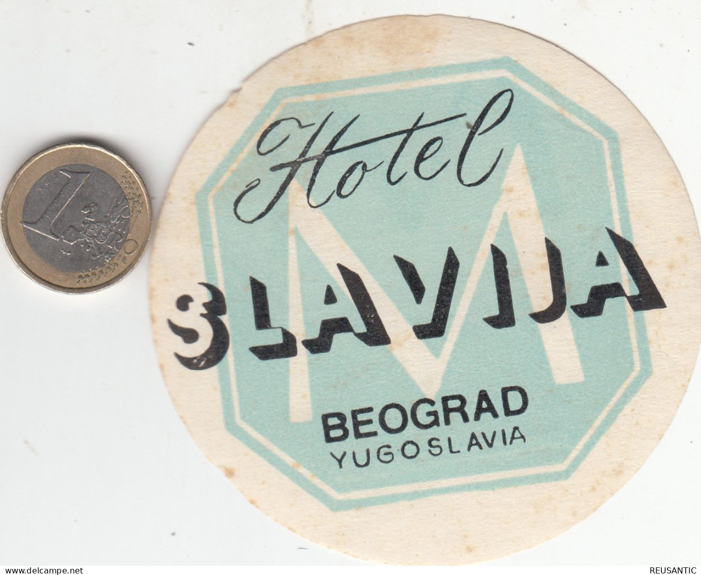 ETIQUETA - STICKER - LUGGAGE LABEL HOTEL JUGOSLAVIJA - SLAVIJA - BEOGRAD - Etiquettes D'hotels