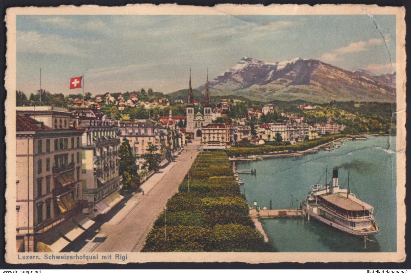 F-EX40936 SWITZERLAND POSTCARD 1938 TO SPAIN CENSORSHIP IRUN.   - Andere & Zonder Classificatie