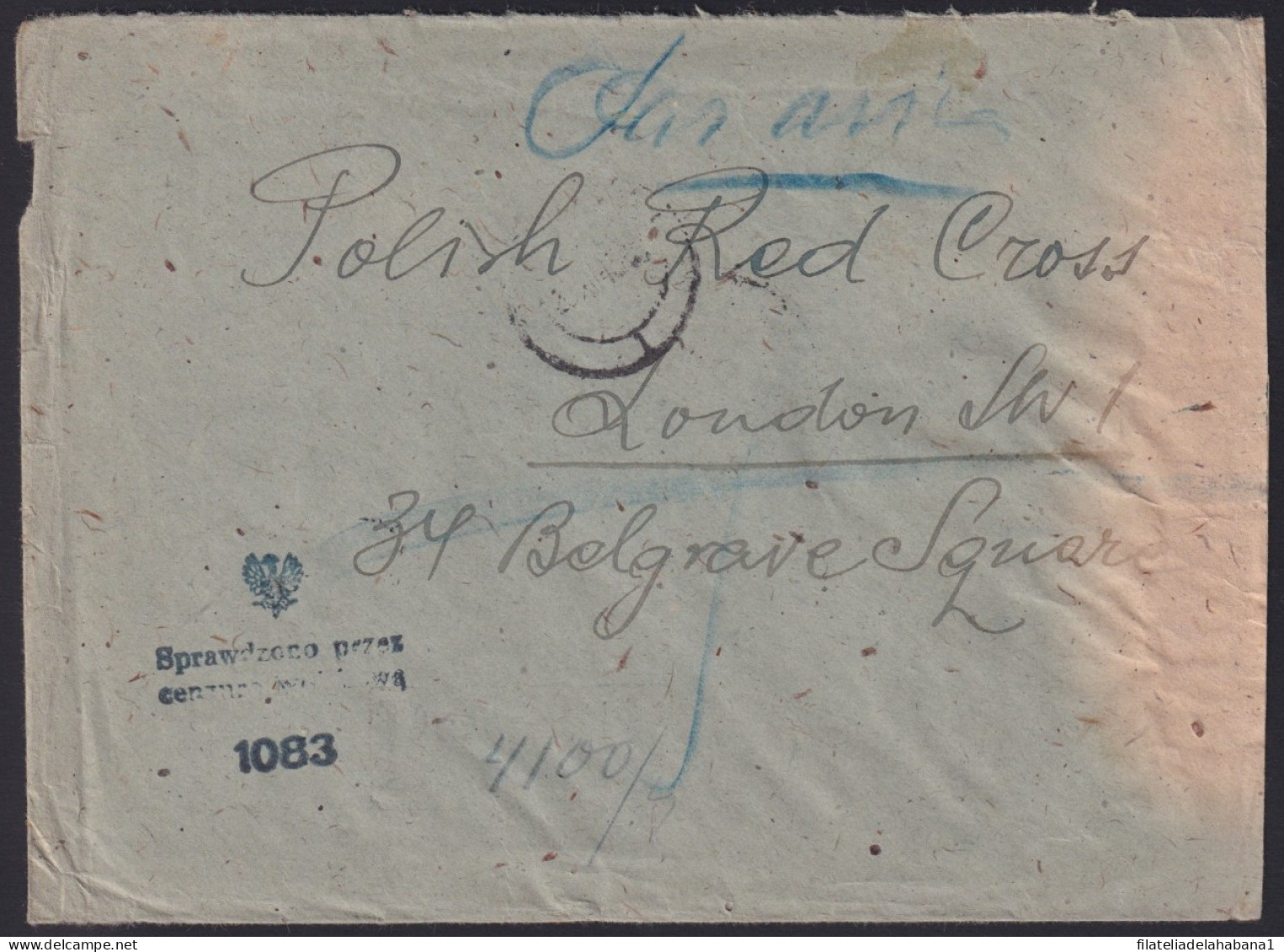F-EX41853 POLAND 1946 MILITAR CENSORSHIP COVER WAR DESTRUCTIONS WWII.   - Covers & Documents