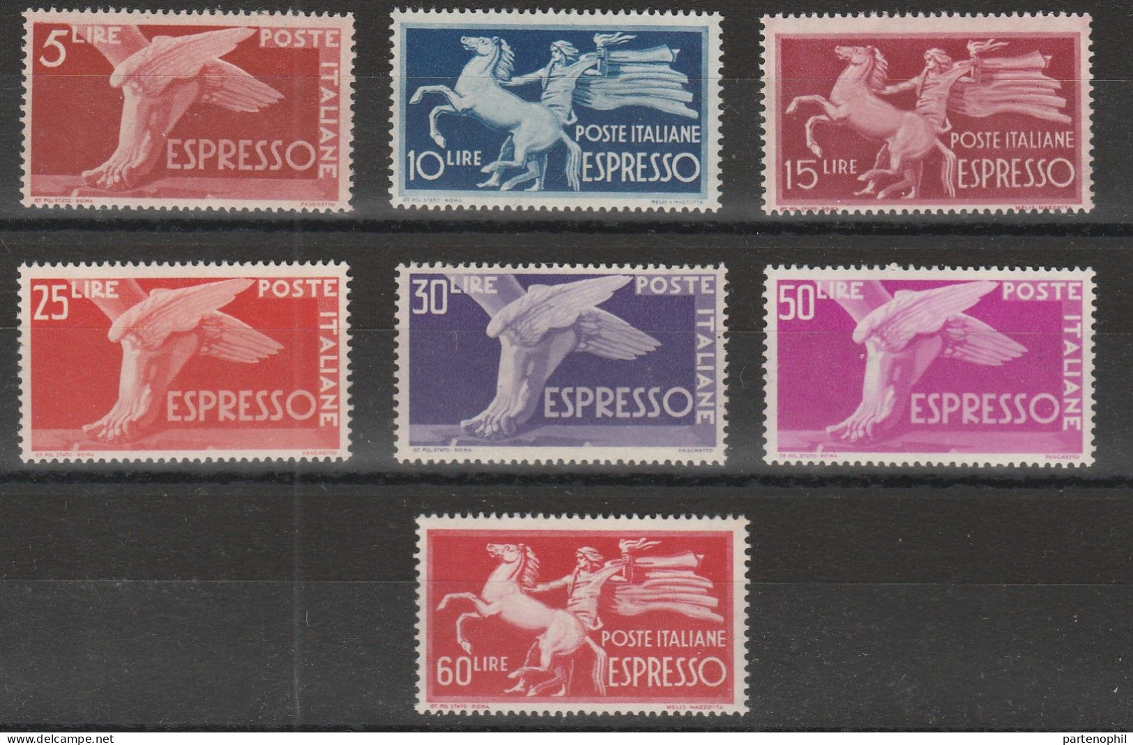 199 Italia - Espressi  Offri Ora! 1945-52 - Democratica N. 28/31. Cat. € 200,00. SPL. MNH - Express/pneumatic Mail