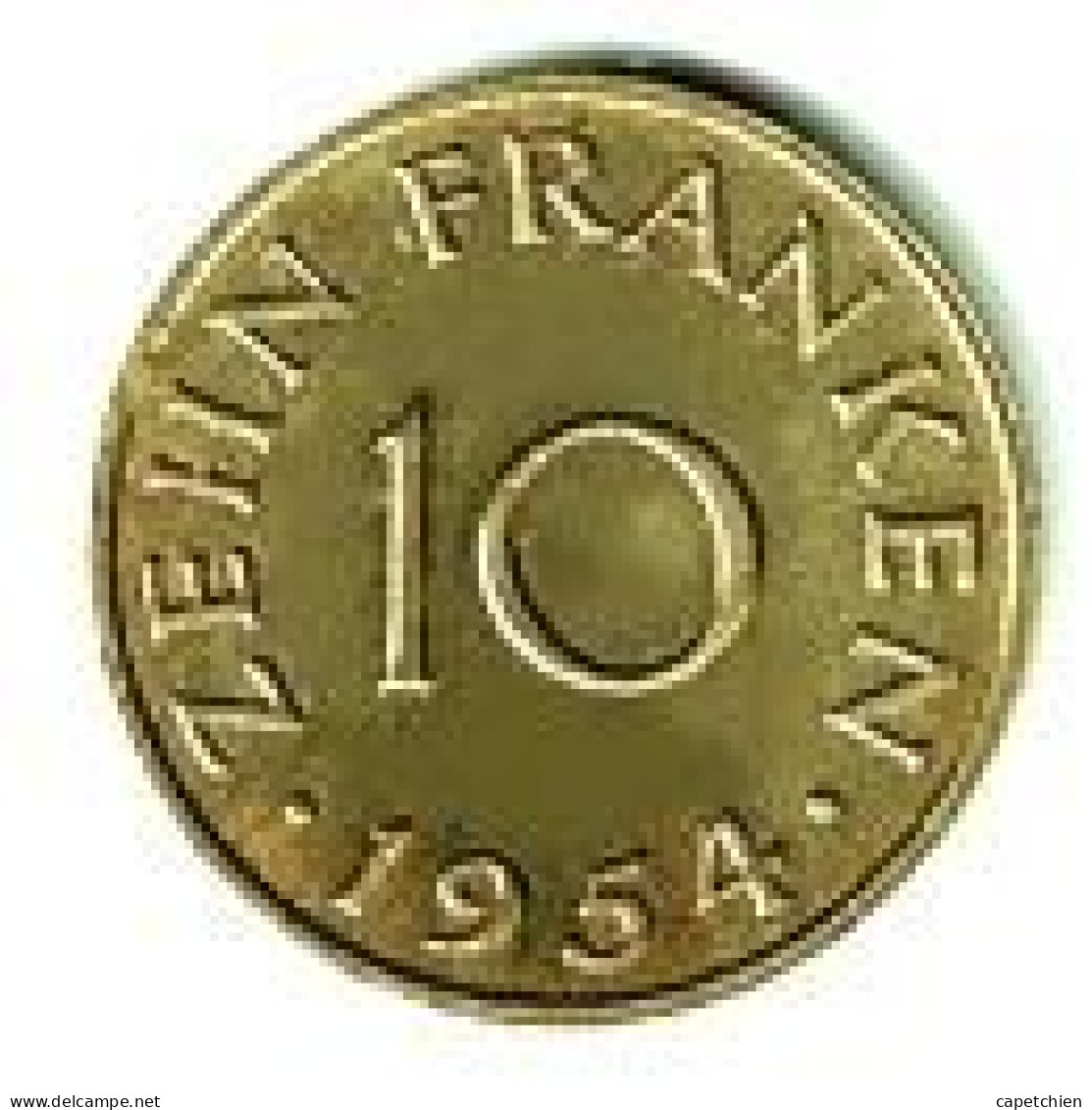 SAARLAND  / 10 FRANKEN / 1954 - 100 Franchi