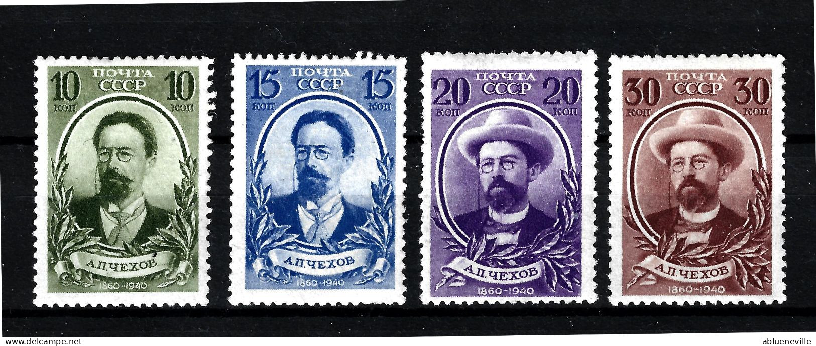 1940 Russia Chekhov Mi 732-35 MNH/** - Nuovi