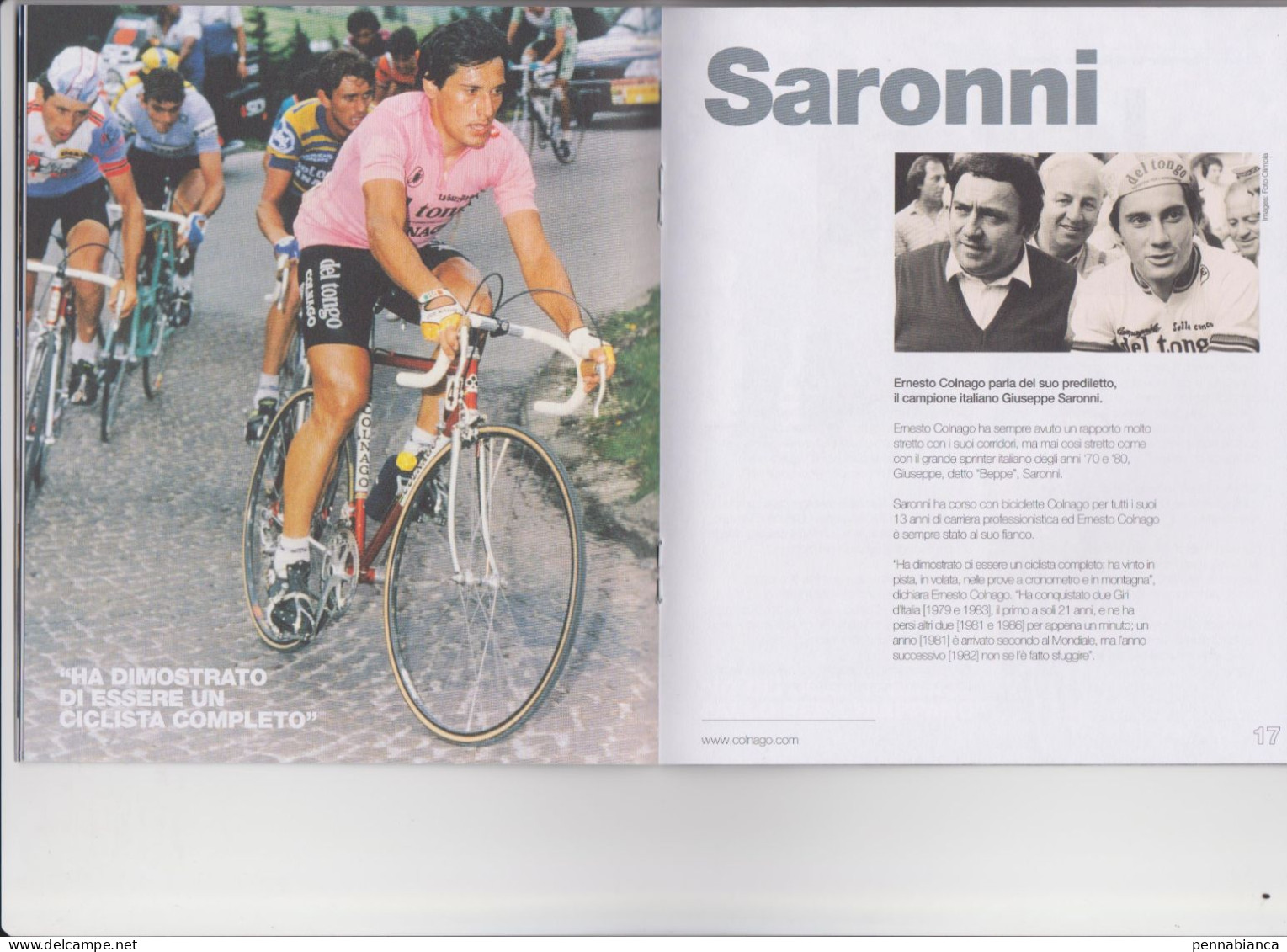 CYCLING-CYCLISME-RADFAHREN-CICLISMO- COLNAGO -SARONNI-S.NYS-31 PAGINE - To Identify