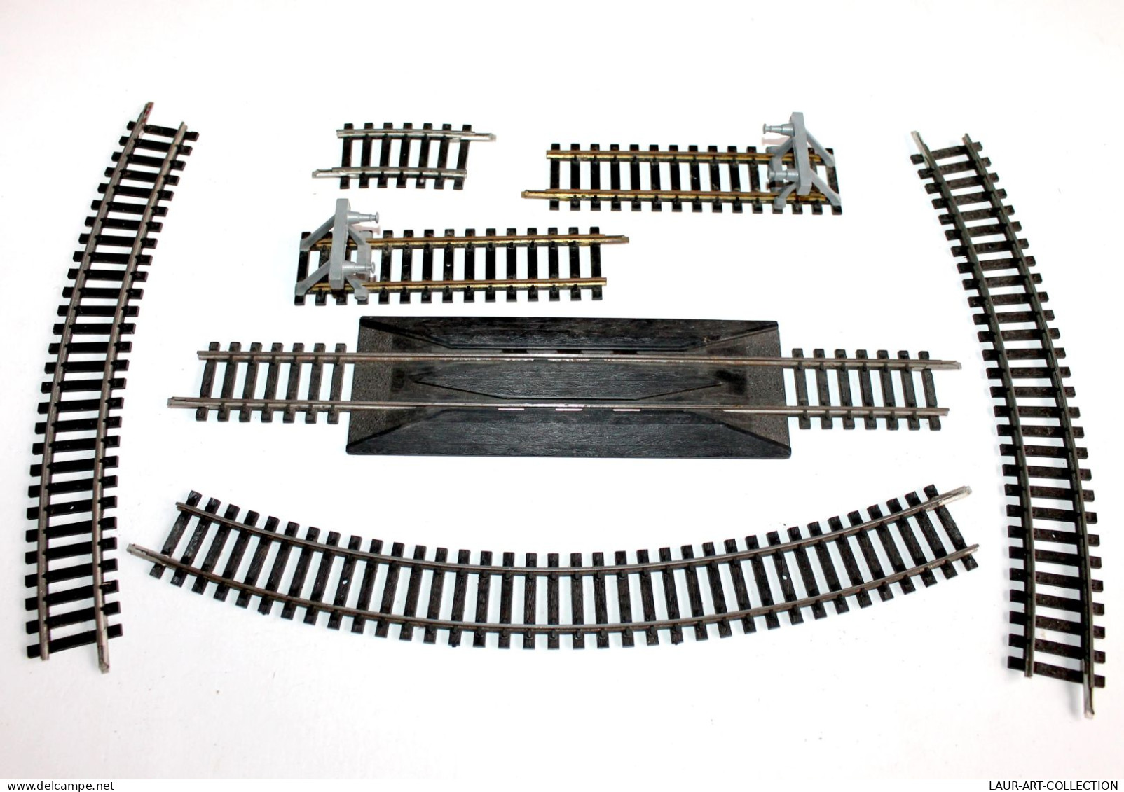 JOUEF HO 7 RAIL 1 AUTO ENRAILLEUR N°678, 2 BUTOIR, 4 COURBE N470 R=325mm R=385mm, MODELISME FERROVIAIRE TRAIN (2105.269) - Vías Férreas