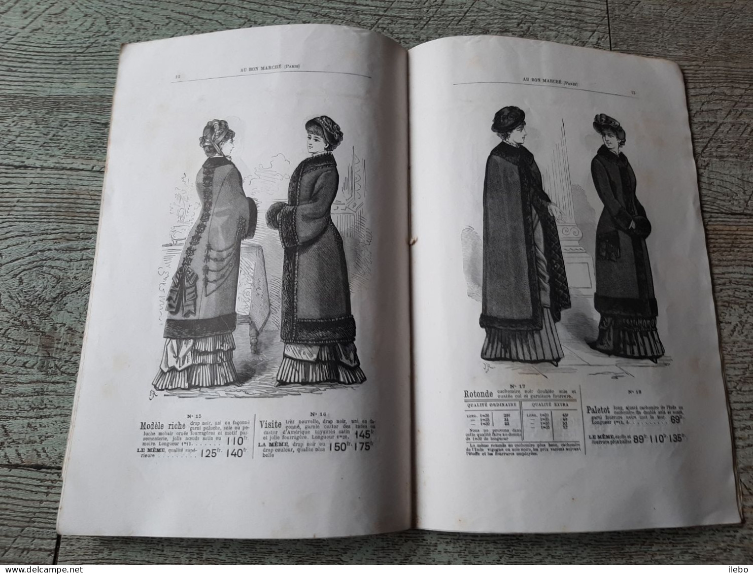 Catalogue Ancien Au Bon Marché Confections Pour Dames Paris Hiver 1881 Mode Femme - Fashion