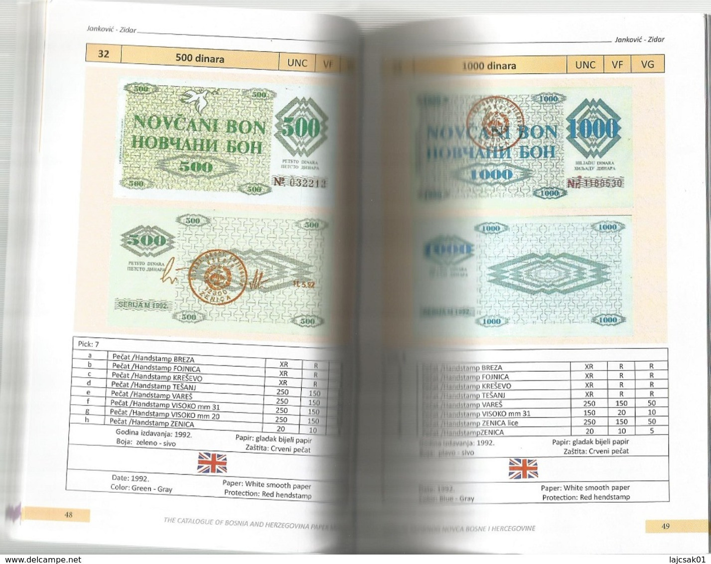 Special Catalogue Of Bosnia And Herzegovina Paper Money 2017. - Bosnia And Herzegovina