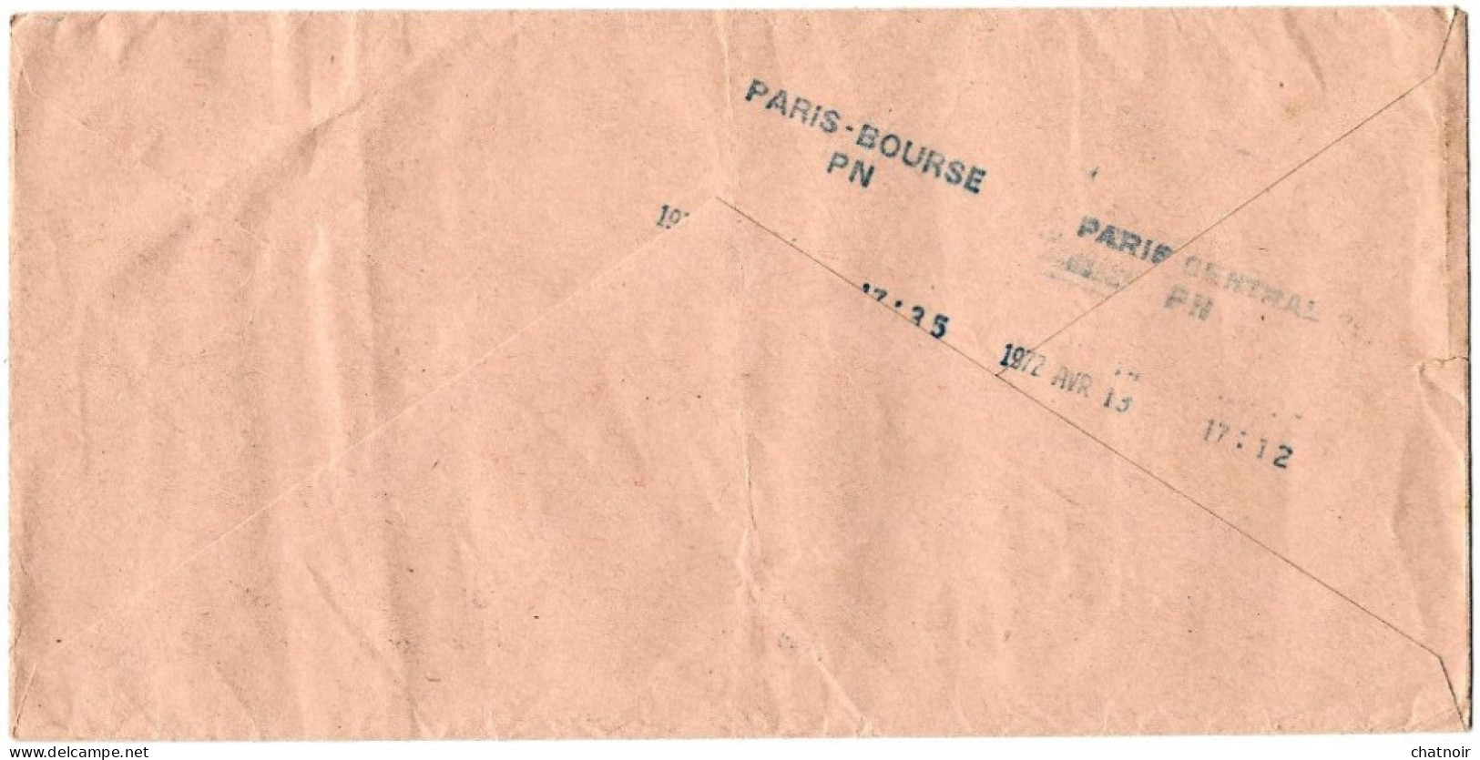 ENVELOPPE    Service Officiel   Circulaire Télégraphique  "par Tubes" Bureau De PARIS  /paris Bourse  1972 - Documents Of Postal Services