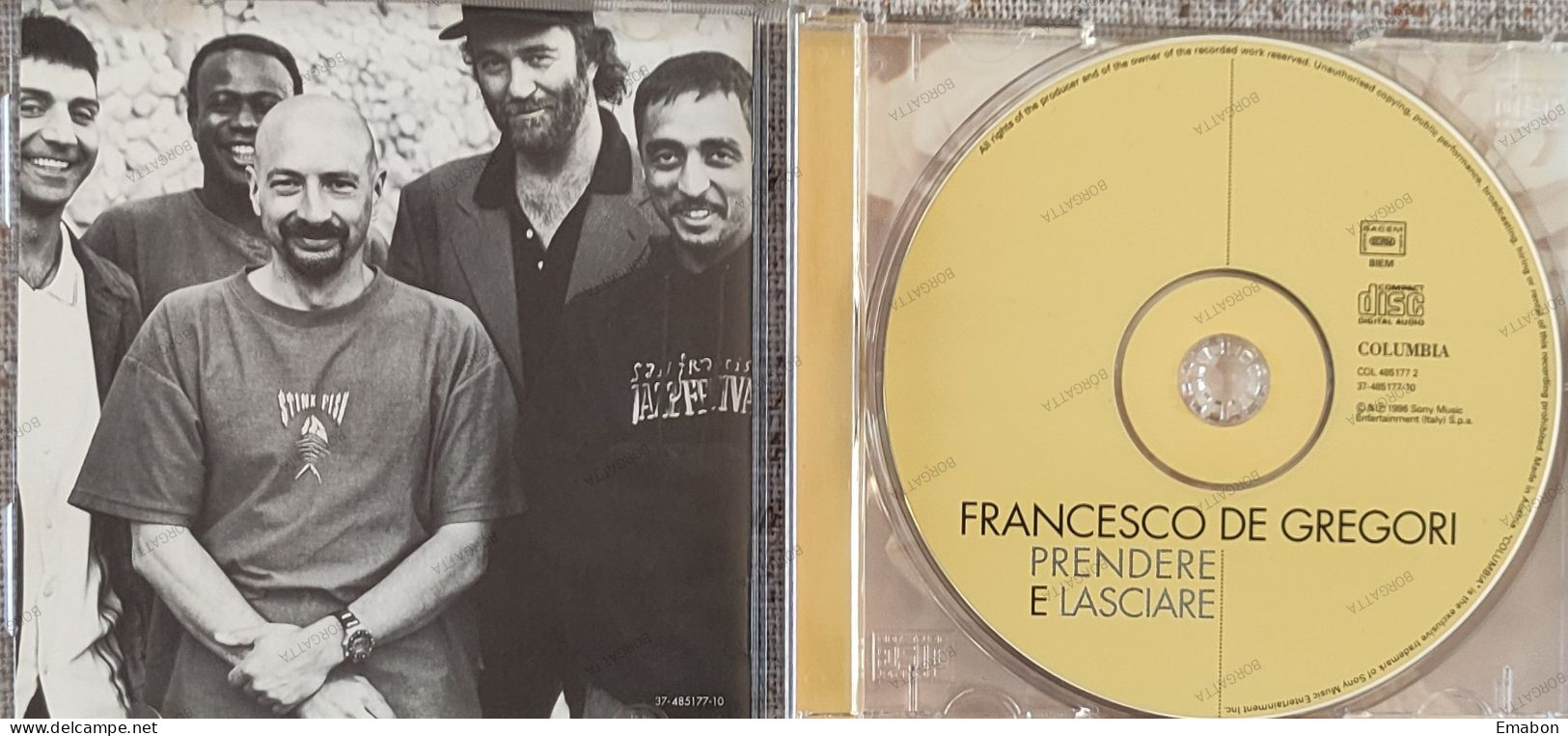 BORGATTA - ITALIANA - Cd FRANCESCO DE GREGORI - PRENDERE E LASCIARE - COLUMBIA  1996 -  USATO In Buono Stato - Andere - Italiaans