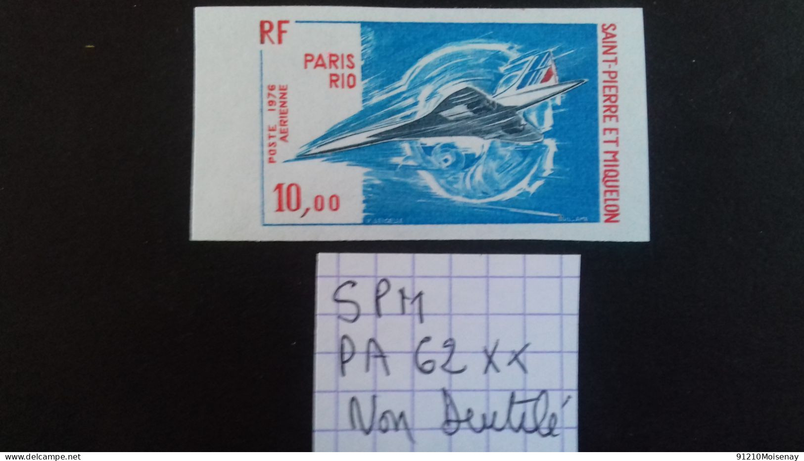 SAINT PIERRE ET MIQUELON  PA  62**  NON DENTELE - Unused Stamps
