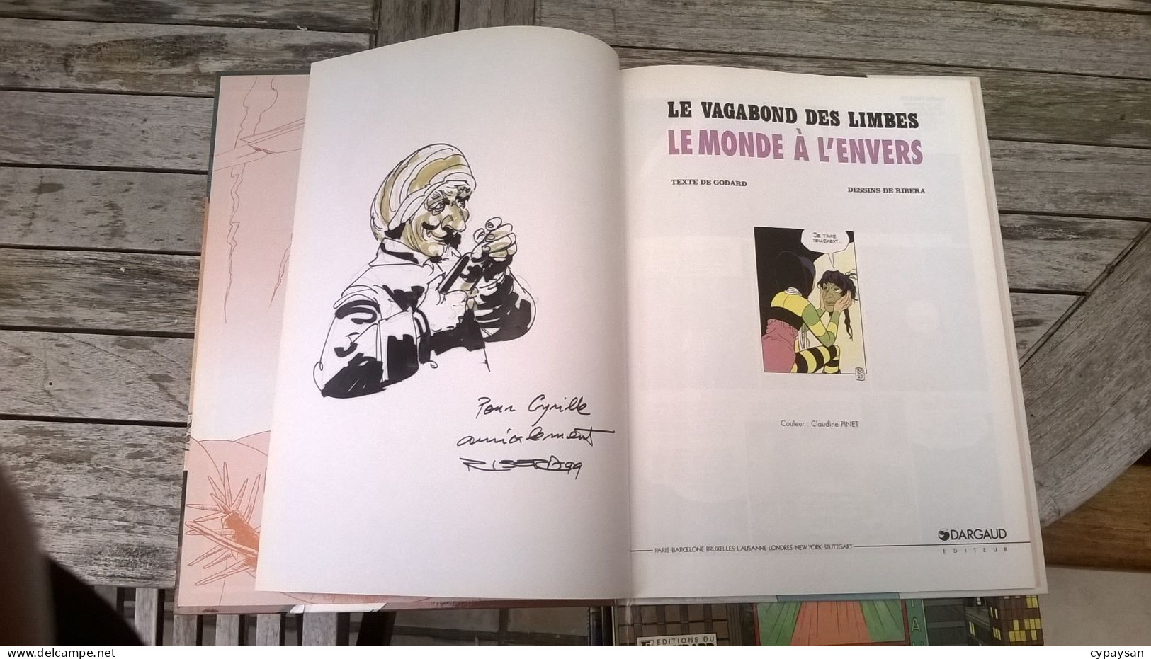 Le Vagabond Des Limbes 27 Le Monde à L'envers  RARE EO DEDICACE BE Dargaud 11/1998 Godard Ribera (BI3) - Autographs