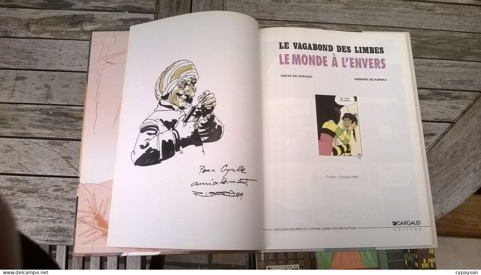 Le Vagabond Des Limbes 27 Le Monde à L'envers  RARE EO DEDICACE BE Dargaud 11/1998 Godard Ribera (BI3) - Dediche