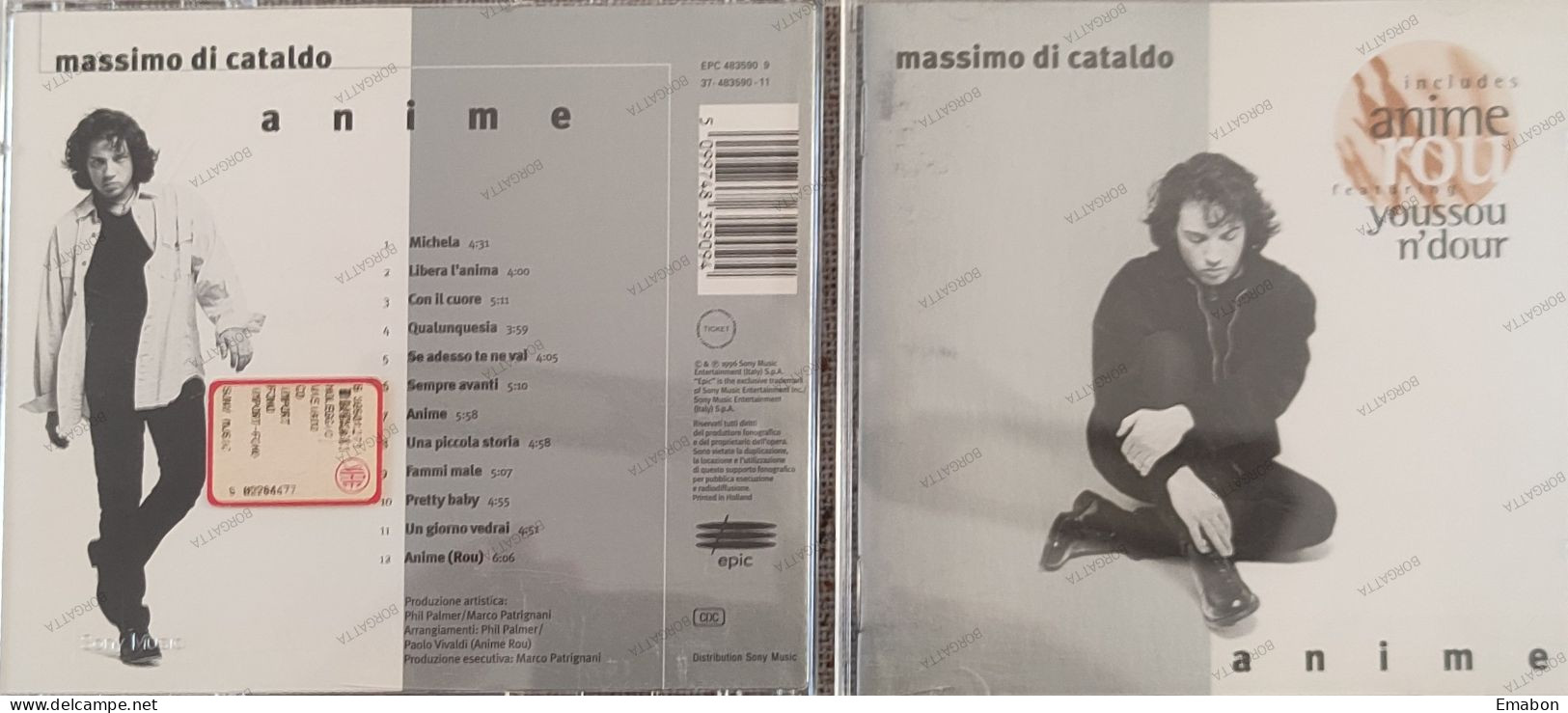 BORGATTA - ITALIANA - Cd MASSMO DI CATALDO E N'DOUR - ANIME, ANIME ROU  - EPIC/SONY 1996 -  USATO In Buono Stato - Autres - Musique Italienne