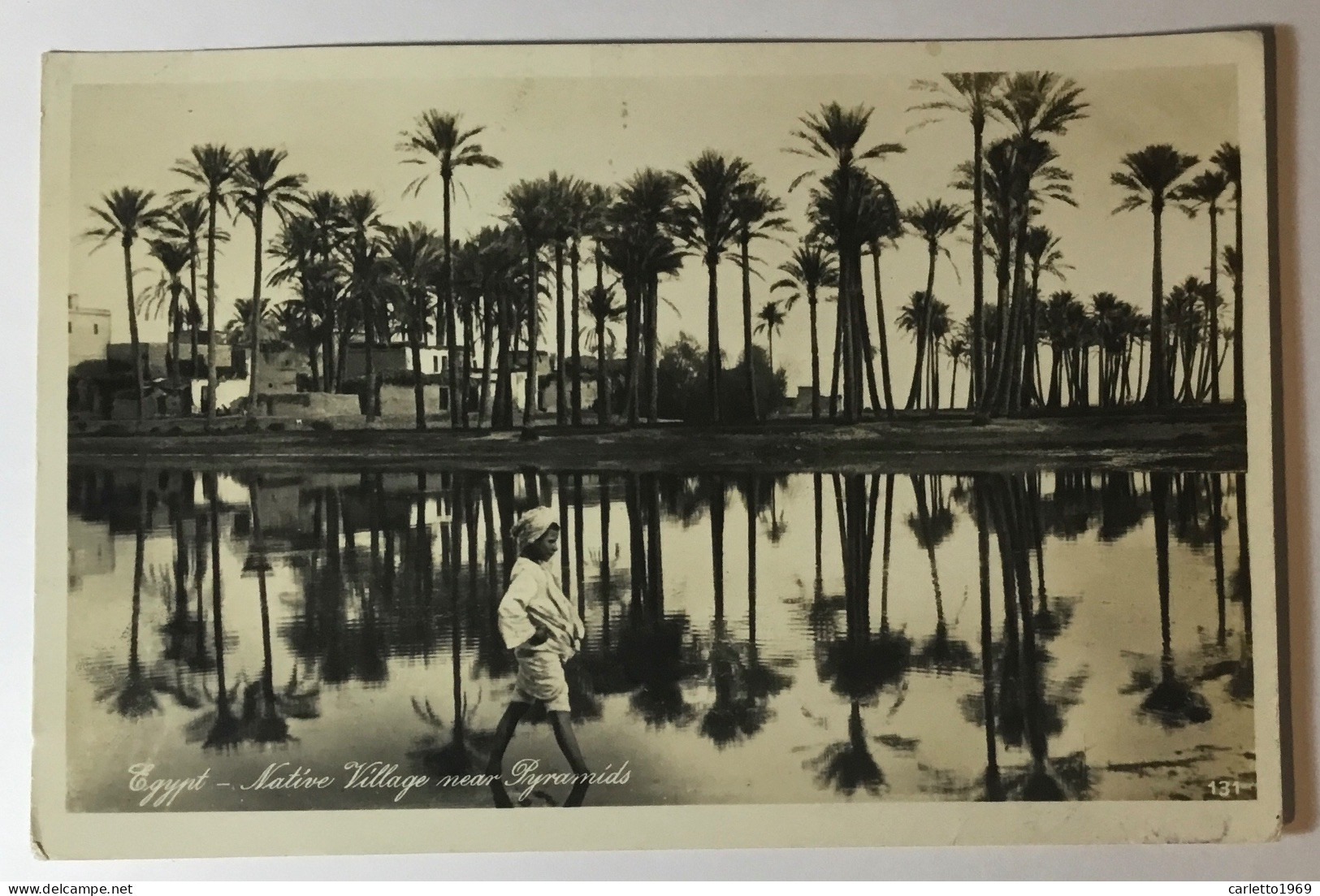 EGYPT - NATIVE VILLAGE NEAR PYRAMIDS FOTOGRAFICA 1939 VIAGGIATA FP - Le Caire