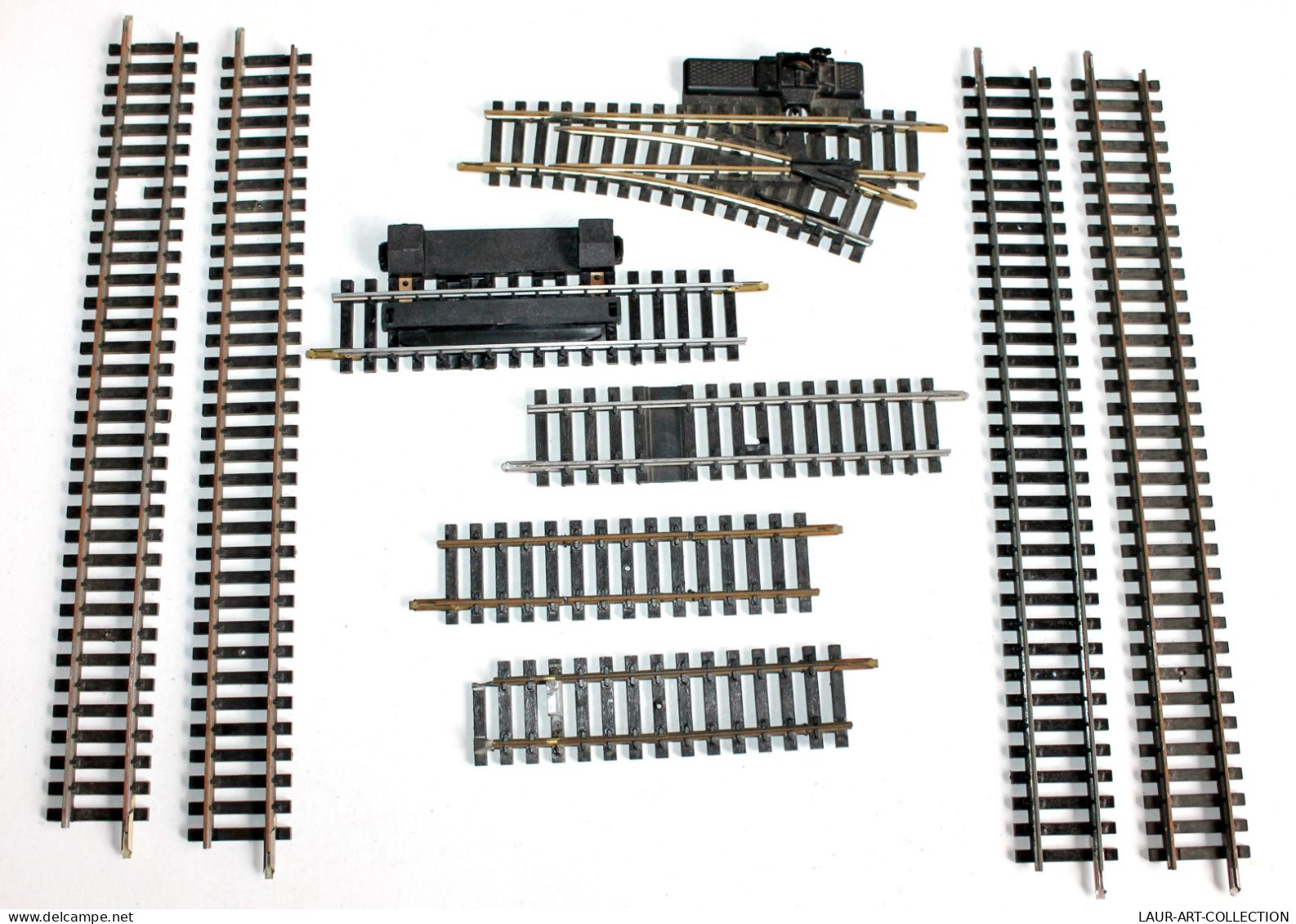 JOUEF HO 9 RAIL 1 AIGUILLAGE MANUEL 1 DECROCHAGE 1 COUPURE 6 DROIT N°475 N°475/2, MODELISME FERROVIAIRE TRAIN (2105.274) - Vías Férreas