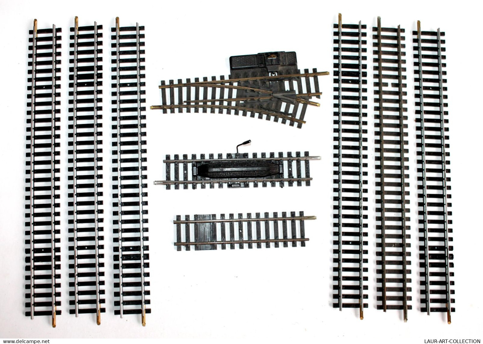 JOUEF HO 9 RAIL 1 AIGUILLAGE MANUEL 1 DECROCHAGE REF 480 1 COUPURE 6 DROIT N°475, MODELISME FERROVIAIRE TRAIN (2105.276) - Rails