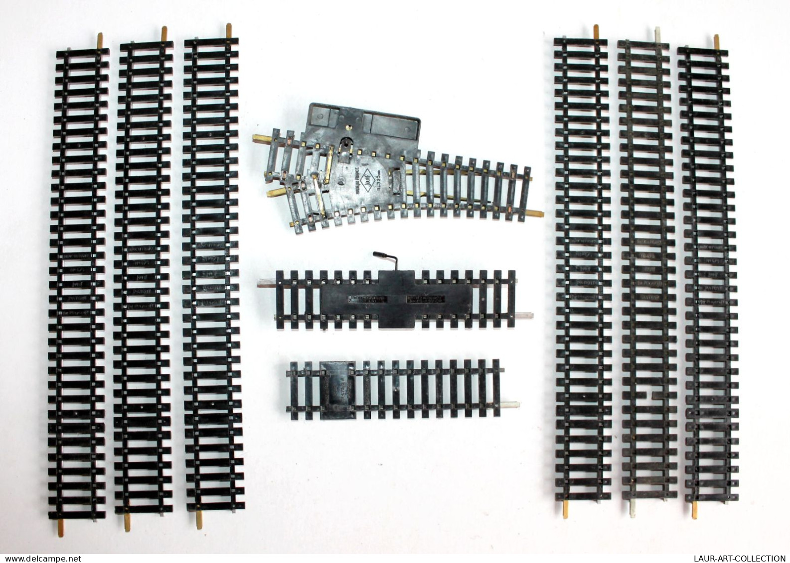 JOUEF HO 9 RAIL 1 AIGUILLAGE MANUEL 1 DECROCHAGE REF 480 1 COUPURE 6 DROIT N°475, MODELISME FERROVIAIRE TRAIN (2105.276) - Vías Férreas