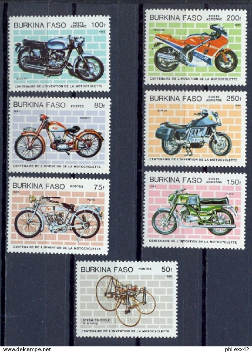 Burkina Faso 112 N° 653 / 55 + PA N° 290 / 293 MOTO Série Complète COTE 11.25 - Motos