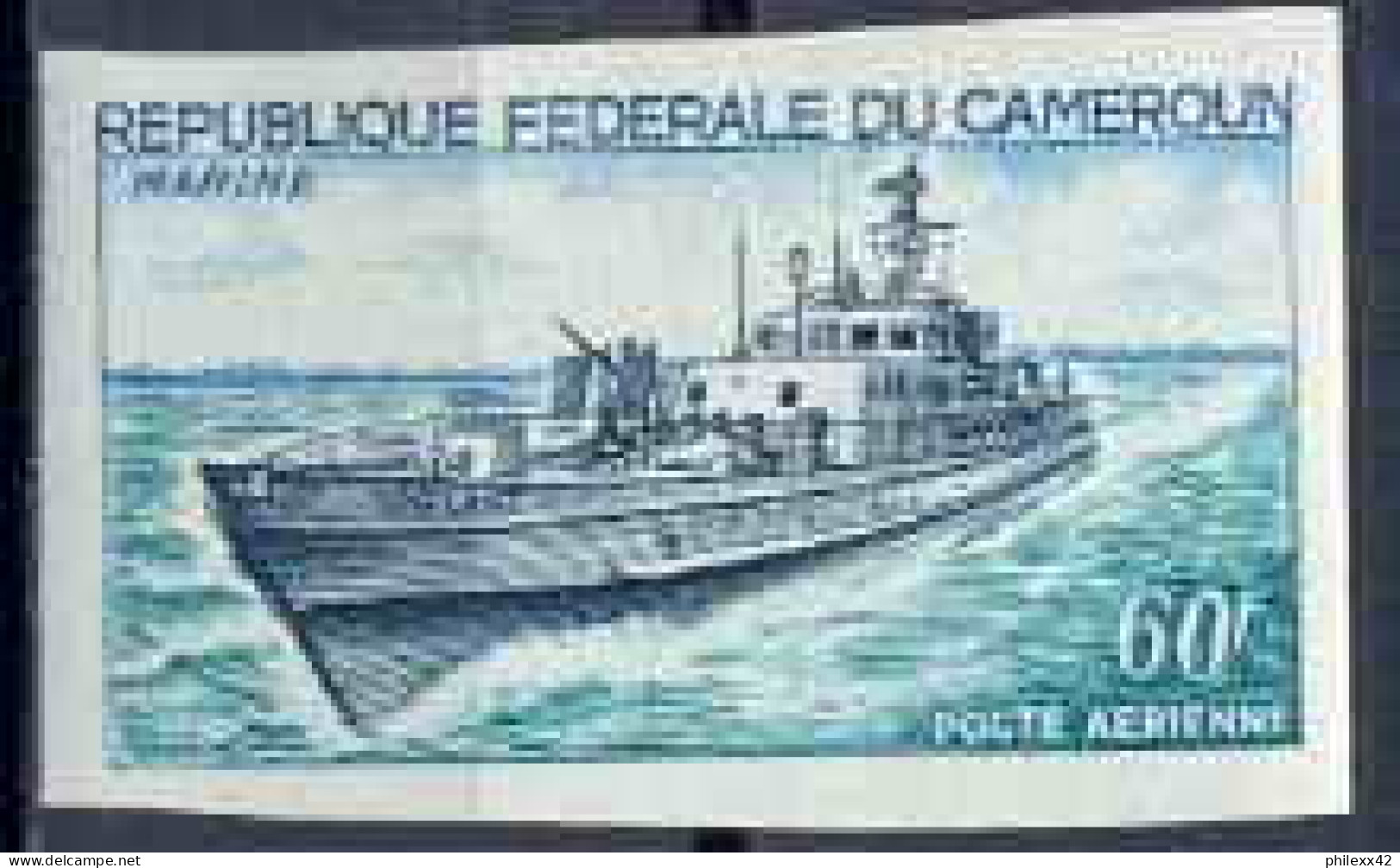 Cameroun 241 Non Dentelé Imperf ** Mnh PA N° 86 Marine (army - Navy) Bateau (bateaux Ship Ships)  - Politie En Rijkswacht