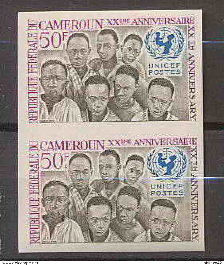 Cameroun 364 - Paire Non Dentelé Imperf N° 432 Unicef Paire - UNICEF