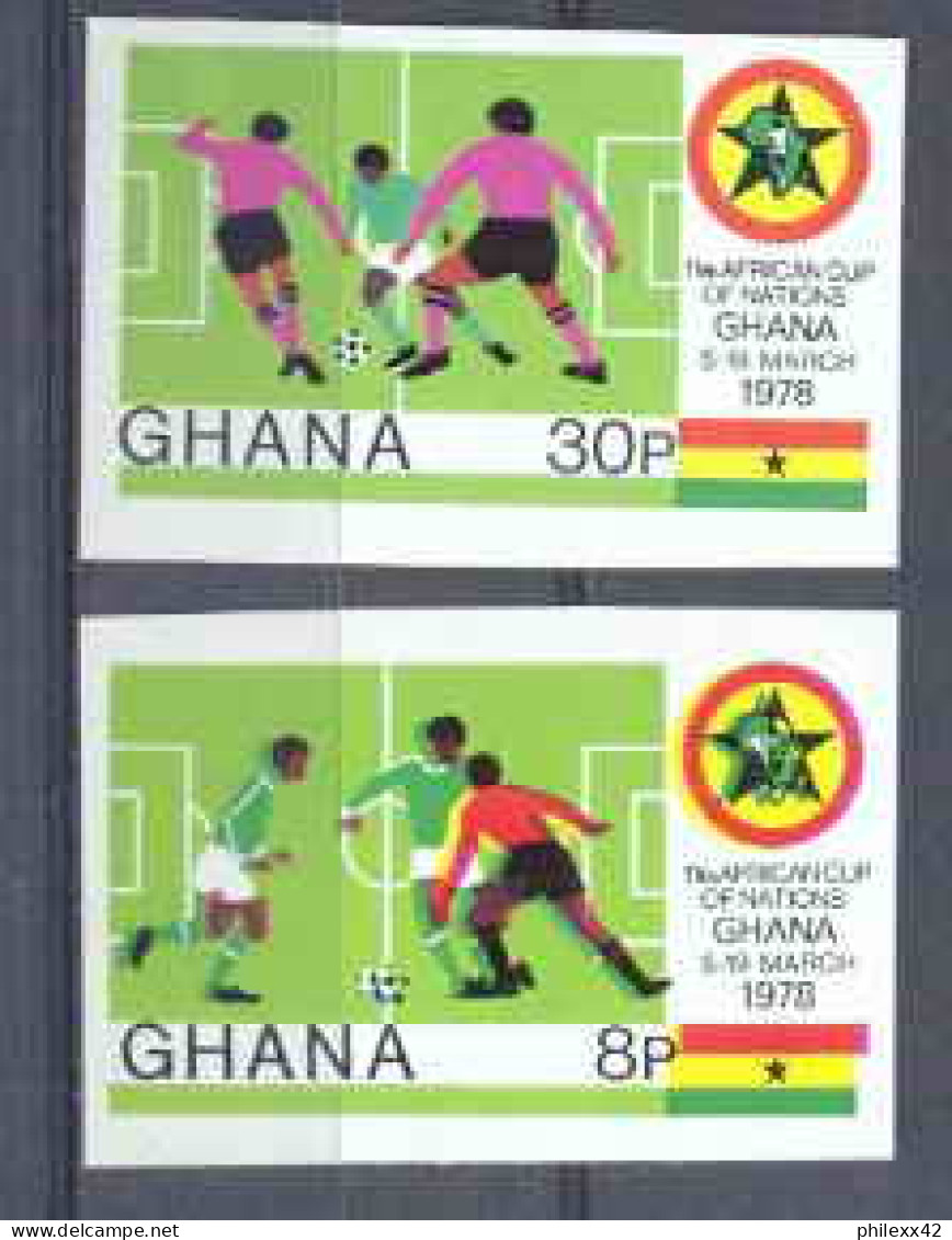 Ghana N° 618 / 619 Football (Soccer) SPORT Non Dentelé Imperf ** MNH Coupe D'Afrique Des Nations - Coppa Delle Nazioni Africane