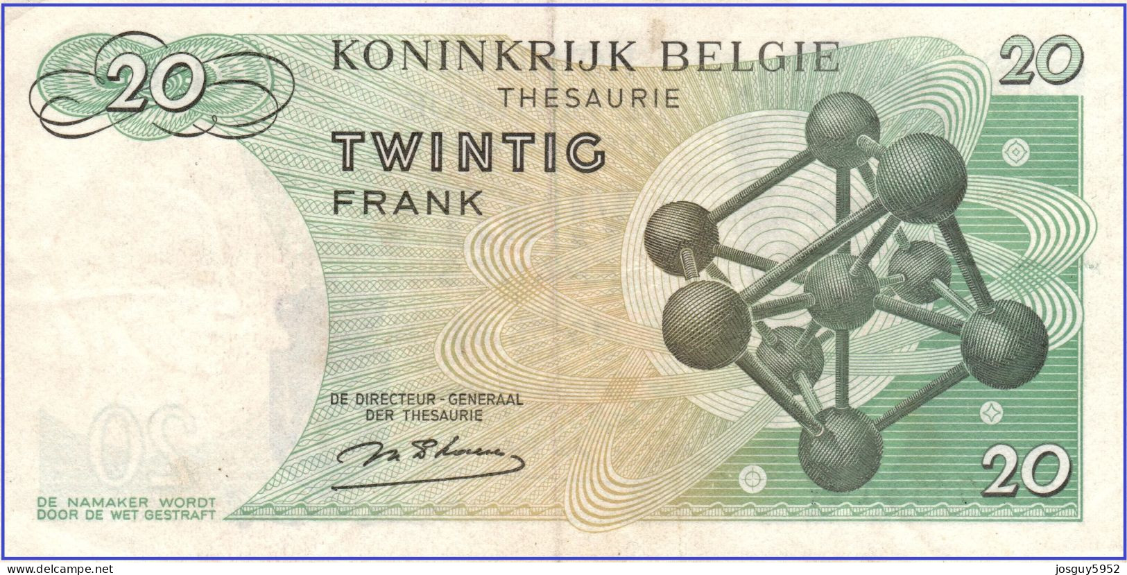 BELGIE - 20 FR 1964 - Nr 1D0418147 - Other & Unclassified