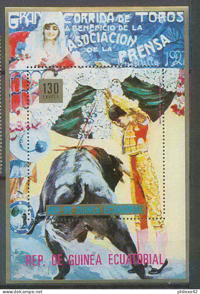 Guinée équatoriale Guinea 094B Bloc 170 Corrida Goya Bull Tableau Painting MNH ** - Guinea Ecuatorial