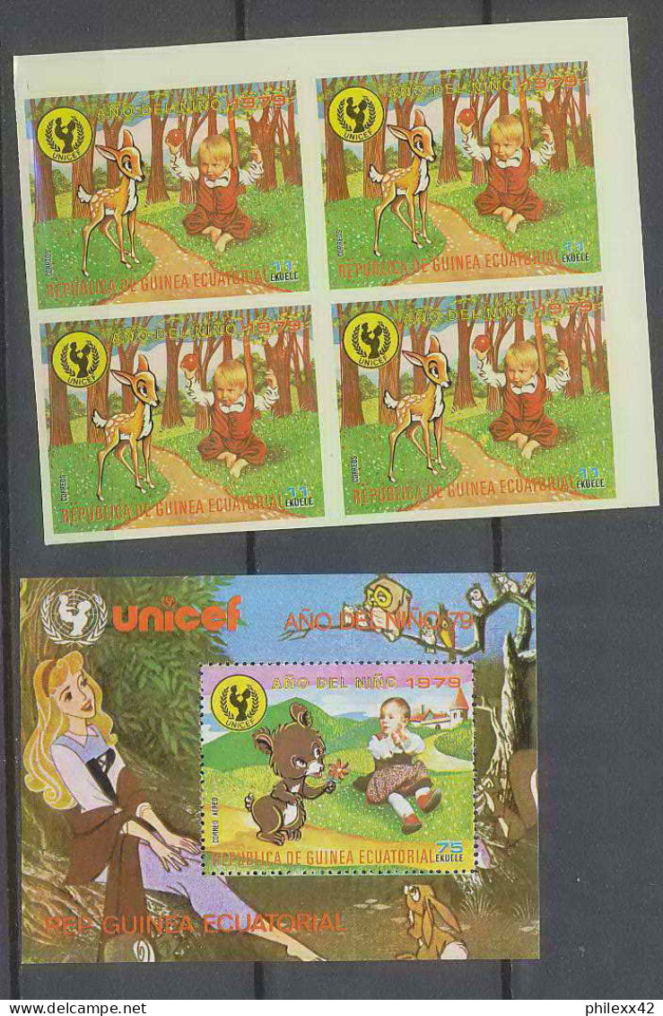 Guinée équatoriale Guinea 097 N°1483/1487 + Bloc 314 + Non Dentelé Imperf Enfant Child Alice Cartoon Disney MNH ** - Guinea Ecuatorial