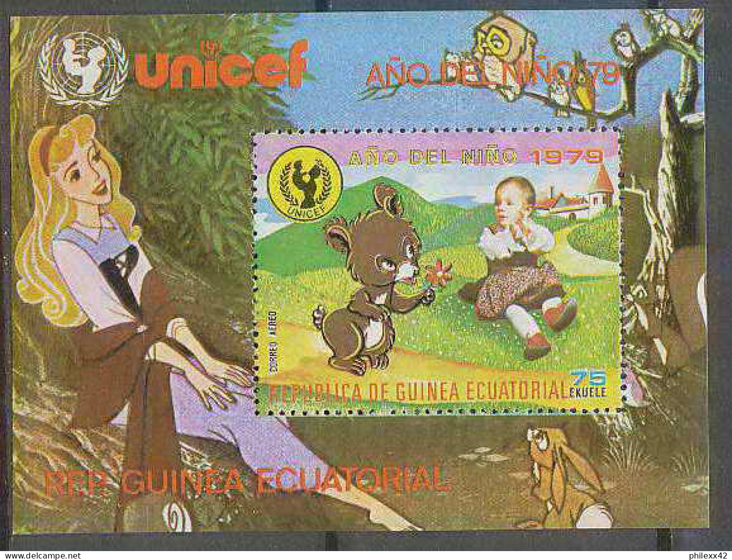 Guinée équatoriale Guinea 098 Bloc 314 Enfant Child Disney Alice Cartoon Disney - Guinea Ecuatorial