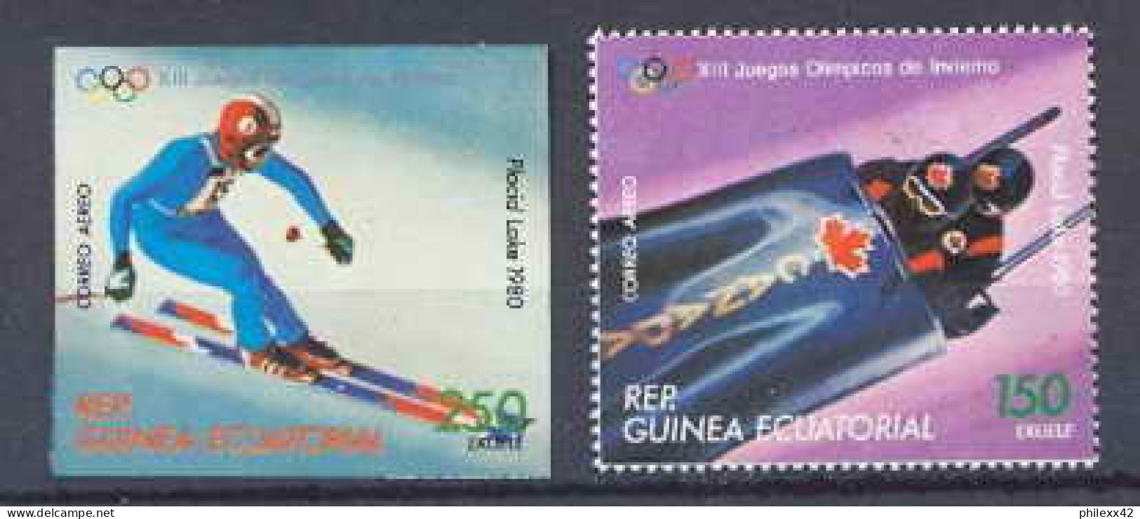 Guinée équatoriale Guinea 118- Jeux Olympiques Olympic Games Lake Placid 1980 Cote 15.50 Euros - Hiver 1980: Lake Placid