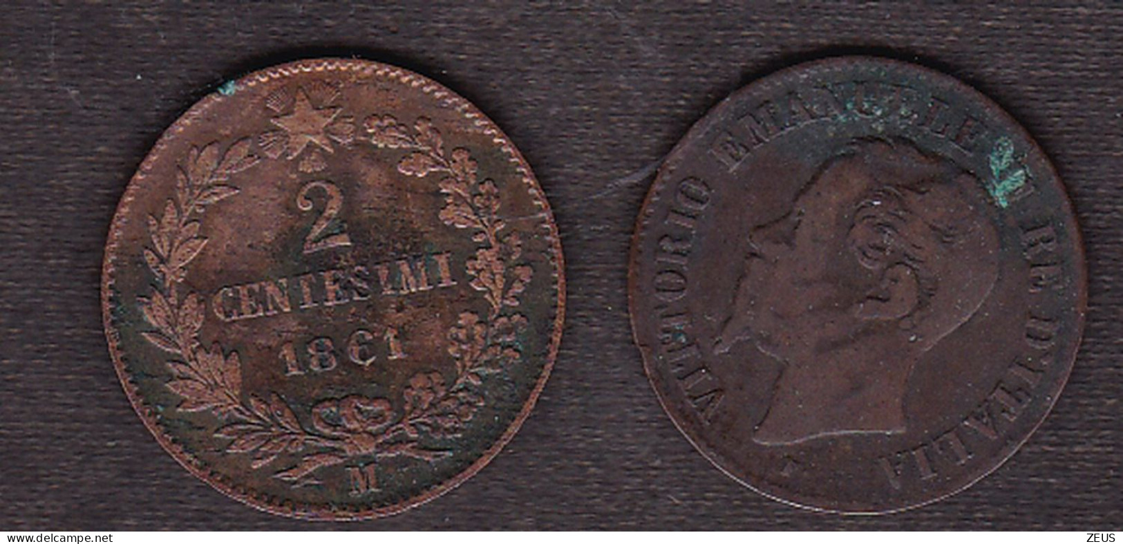 2 CENT.1861M MB VITTORIO EMANUELE II - 1861-1878 : Victor Emmanuel II