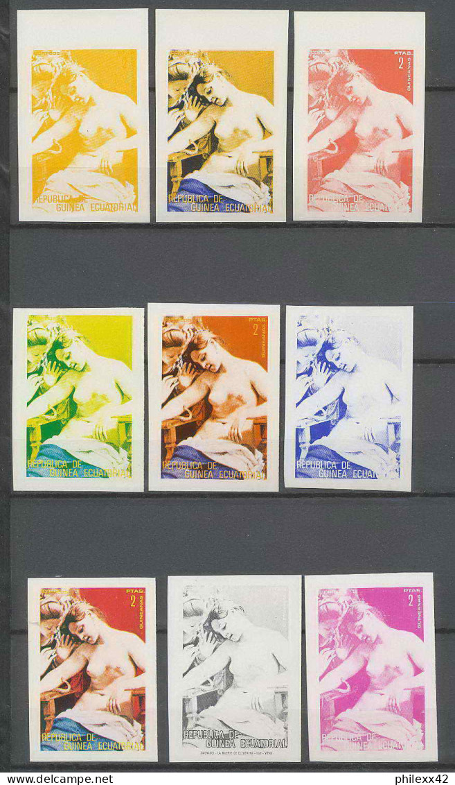 Guinée équatoriale Guinea 187 N°268 Cagnacci Essai Proof Non Dentelé Imperf Orate Tableau Painting Nus Nudes MNH ** - Desnudos