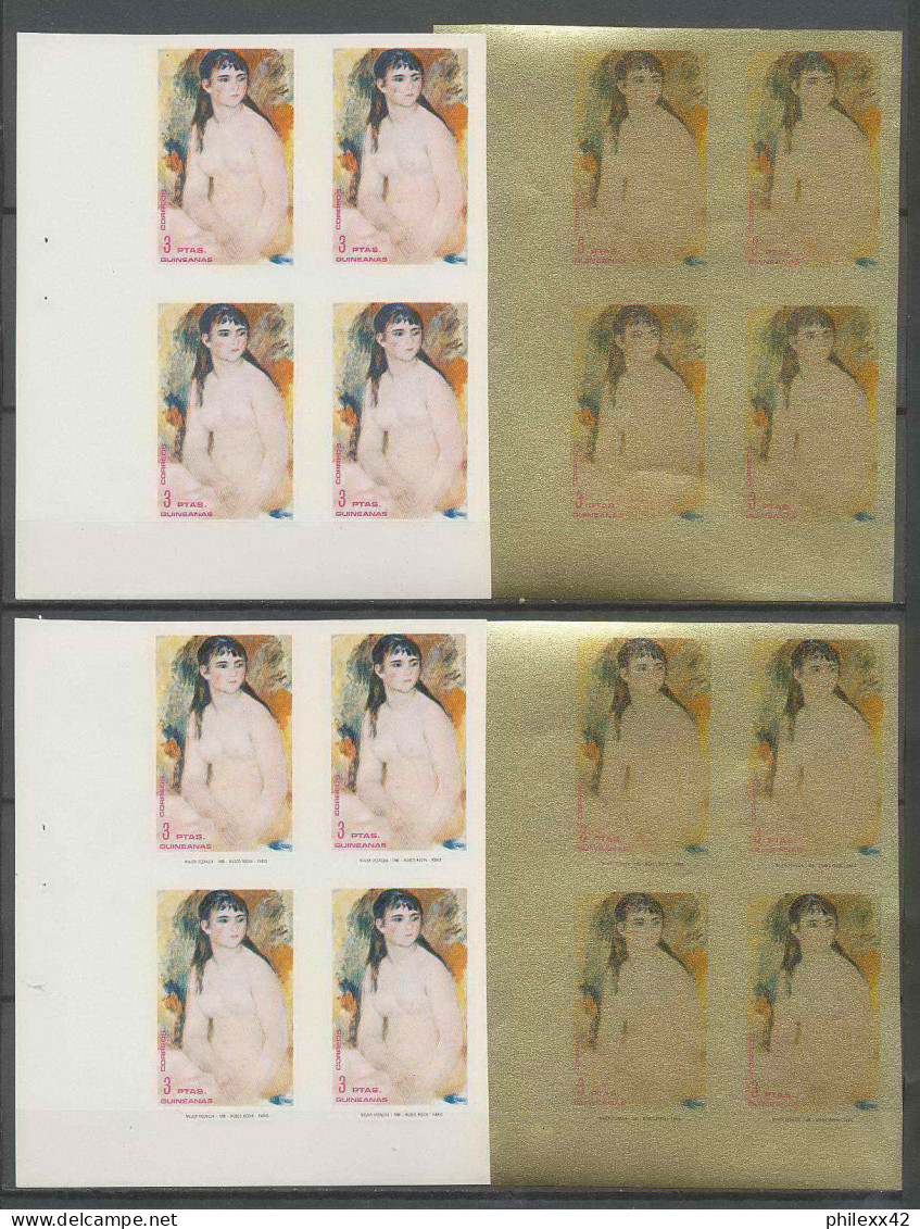 Guinée équatoriale Guinea 232 N°210 Renoir Essai Proof Non Dentelé Imperf Orate Tableau Painting Nus Nudes MNH ** - Naakt