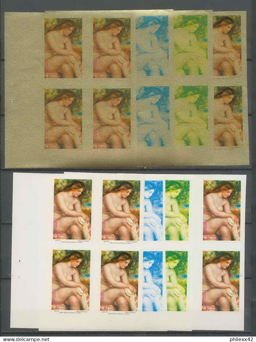 Guinée équatoriale Guinea 244 N°214 Renoir Essai Proof Non Dentelé Imperf Orate Tableau Painting Nus Nudes MNH ** - Desnudos