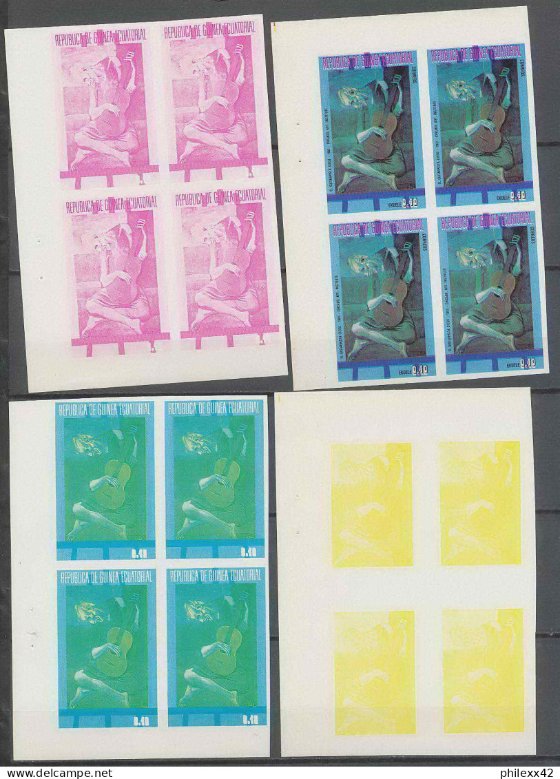 Guinée équatoriale Guinea 285 N°323 Picasso Guitare Essai Proof Non Dentelé Imperf Orate Tableau Painting MNH ** - Picasso