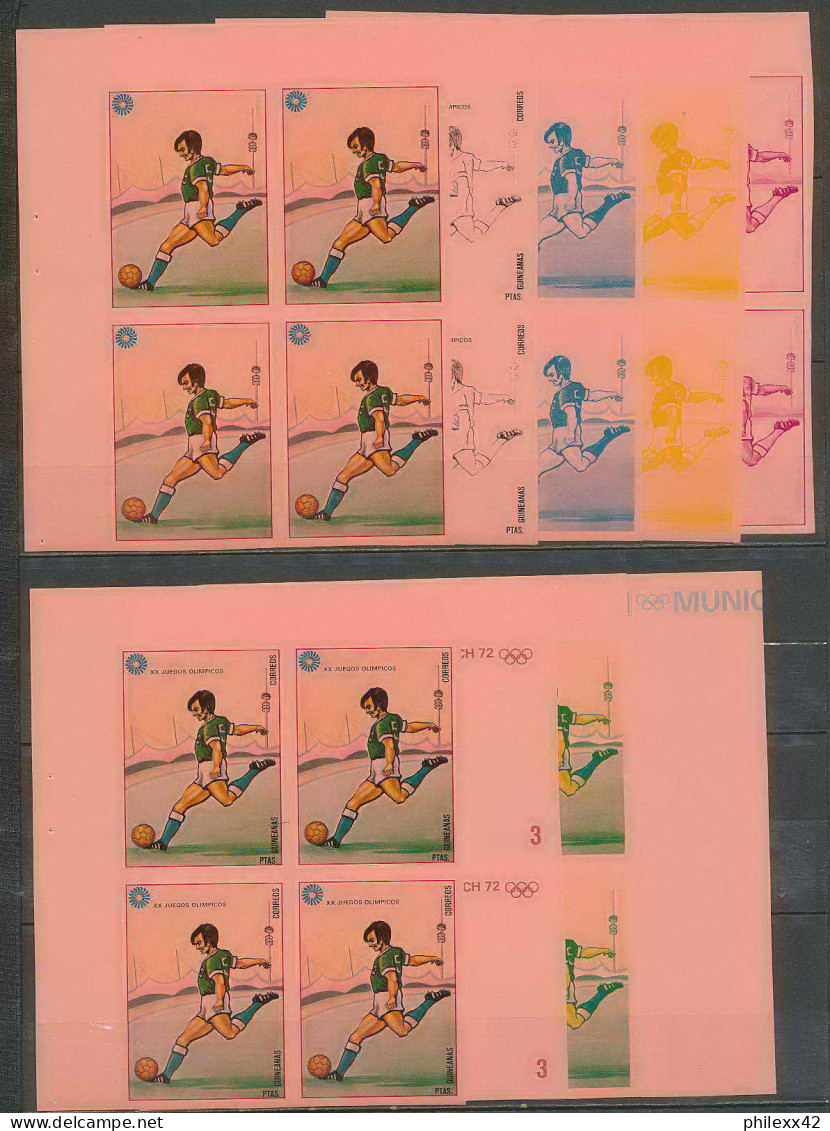 Guinée équatoriale Guinea 324a N°110 Jeux Olympiques Olympic Games Essai Proof Non Dentelé Imperf Football Soccer MNH ** - 1974 – Westdeutschland