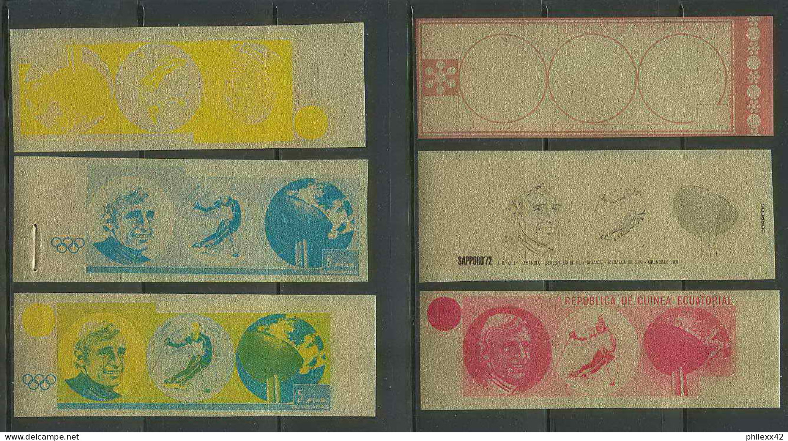 Guinée équatoriale Guinea 351 N°30 Jeux Olympiques Olympic Grenoble Essai Proof Non Dentelé Imperf Orate Killy MNH ** - Invierno 1968: Grenoble