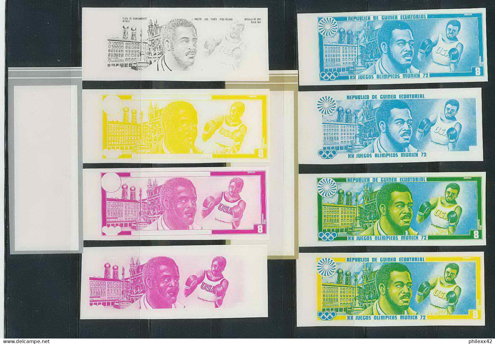 Guinée équatoriale Guinea 364a N°81/87 Jeux Olympiques Olympic Munich Essai Proof Non Dentelé Imperf 70 TIMBRES MNH ** - Summer 1972: Munich