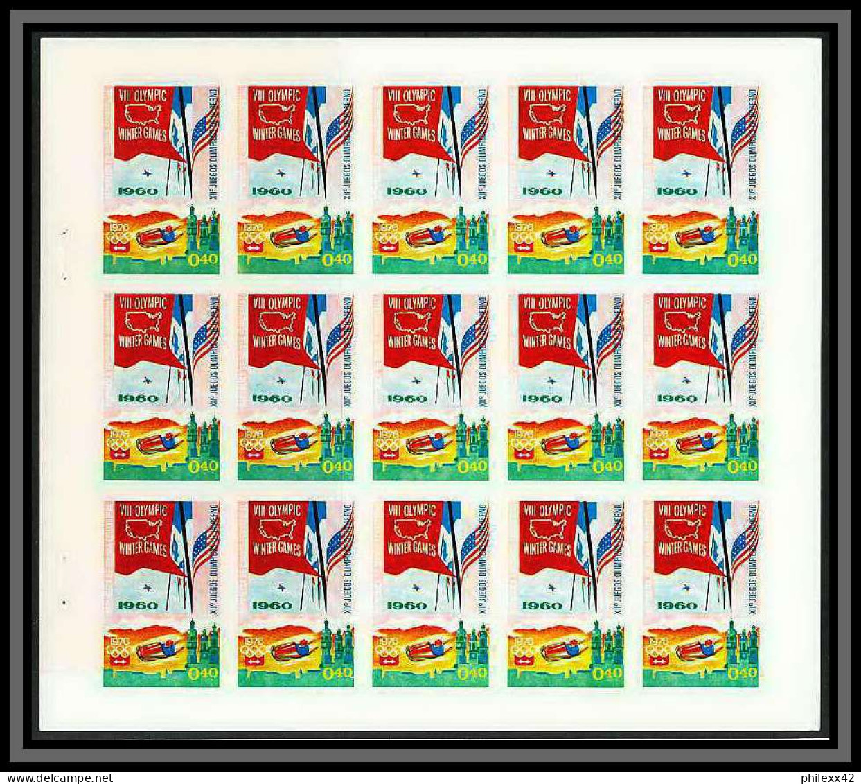 Guinée équatoriale guinea 393a N°542 carnet Jeux olympiques olympic games Essai proof Non dentelé imperf MNH **