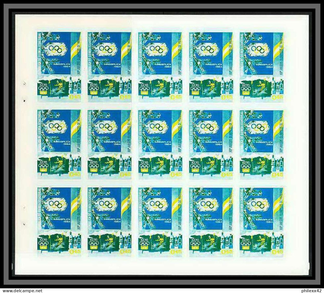 Guinée équatoriale guinea 394a N°543 carnet/booklet Jeux olympiques olympic games Essai proof Non dentelé imperf MNH **