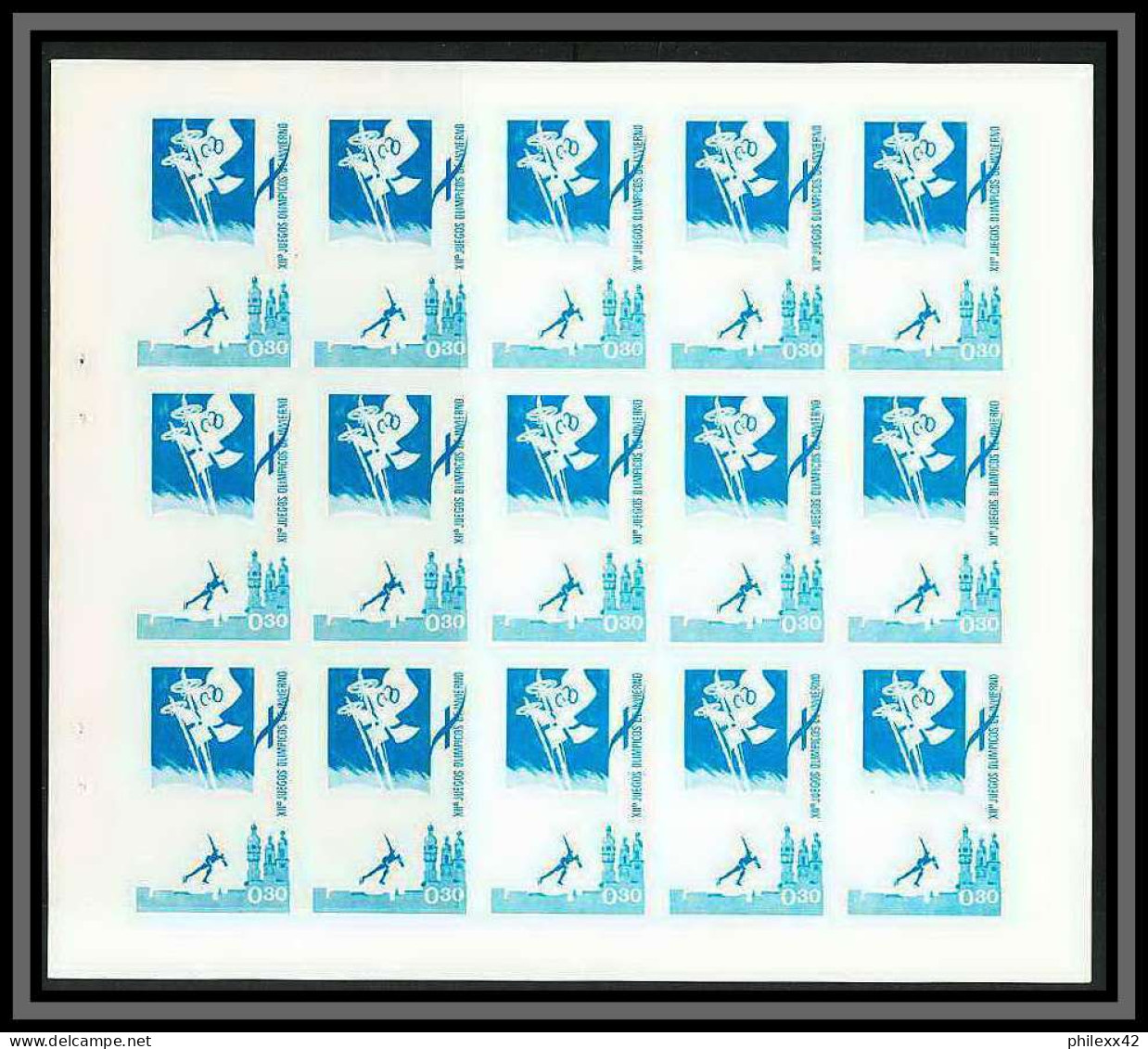 Guinée équatoriale Guinea 391b N°540 Jeux Olympiques Olympic Games Innsbruck Essai Proof Non Dentelé Imperf BOOKLET - Winter 1976: Innsbruck