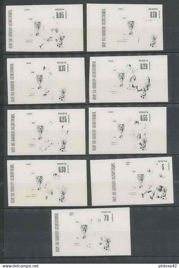 Guinée équatoriale Guinea 414D N°275/283 Football Soccer Essai Proof Non Dentelé Imperf Orate Complet MNH ** - 1974 – Germania Ovest