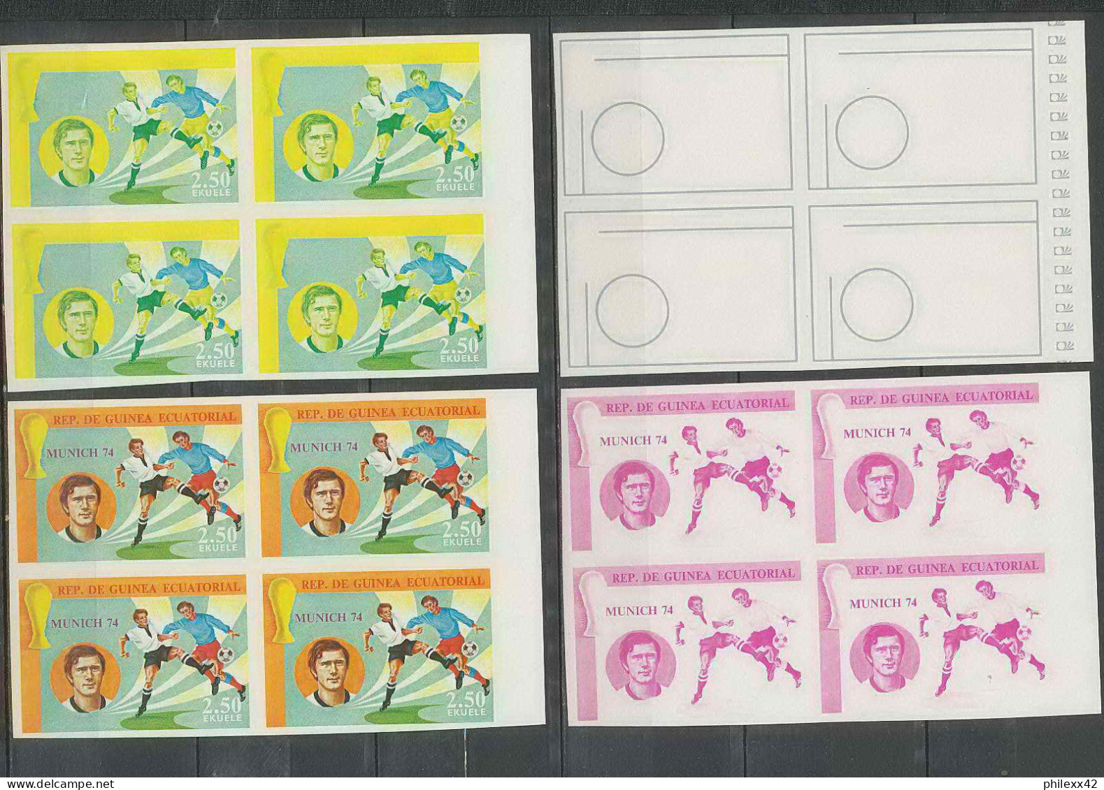 Guinée équatoriale Guinea 419a N°375 Football Soccer Essai Proof Non Dentelé Imperf Orate Muller. MNH ** - 1974 – Westdeutschland