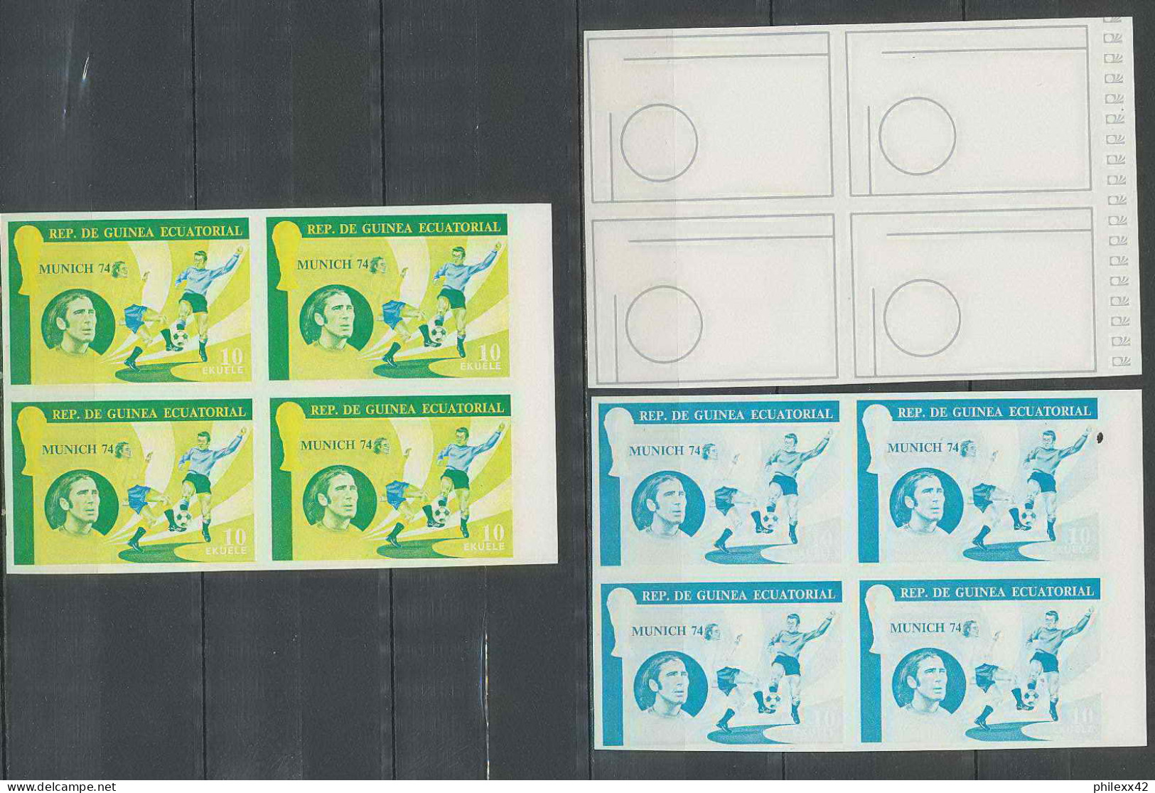 Guinée équatoriale Guinea 422a N°378 Football Soccer Essai Proof Non Dentelé Imperf Orate Asensi. MNH ** - 1974 – Alemania Occidental