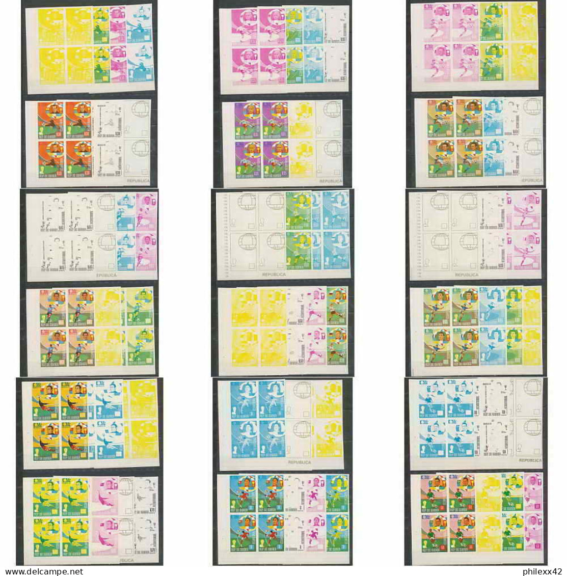 Guinée équatoriale Guinea 405b N°307/315 Football Soccer Essai Proof Non Dentelé Imperf Orate Complet MNH ** - 1974 – Westdeutschland