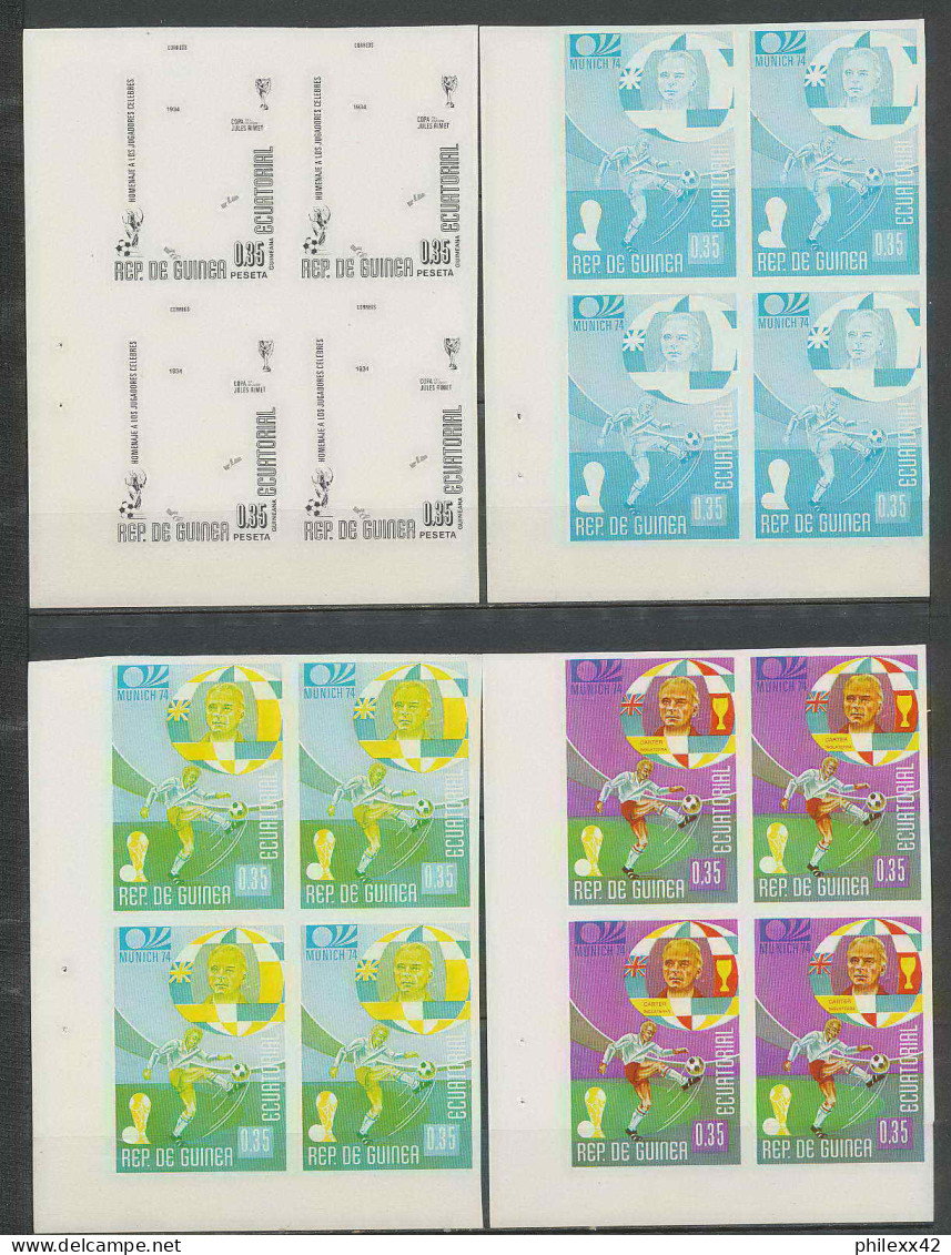 Guinée équatoriale Guinea 405b N°307/315 Football Soccer Essai Proof Non Dentelé Imperf Orate Complet MNH ** - 1974 – Westdeutschland