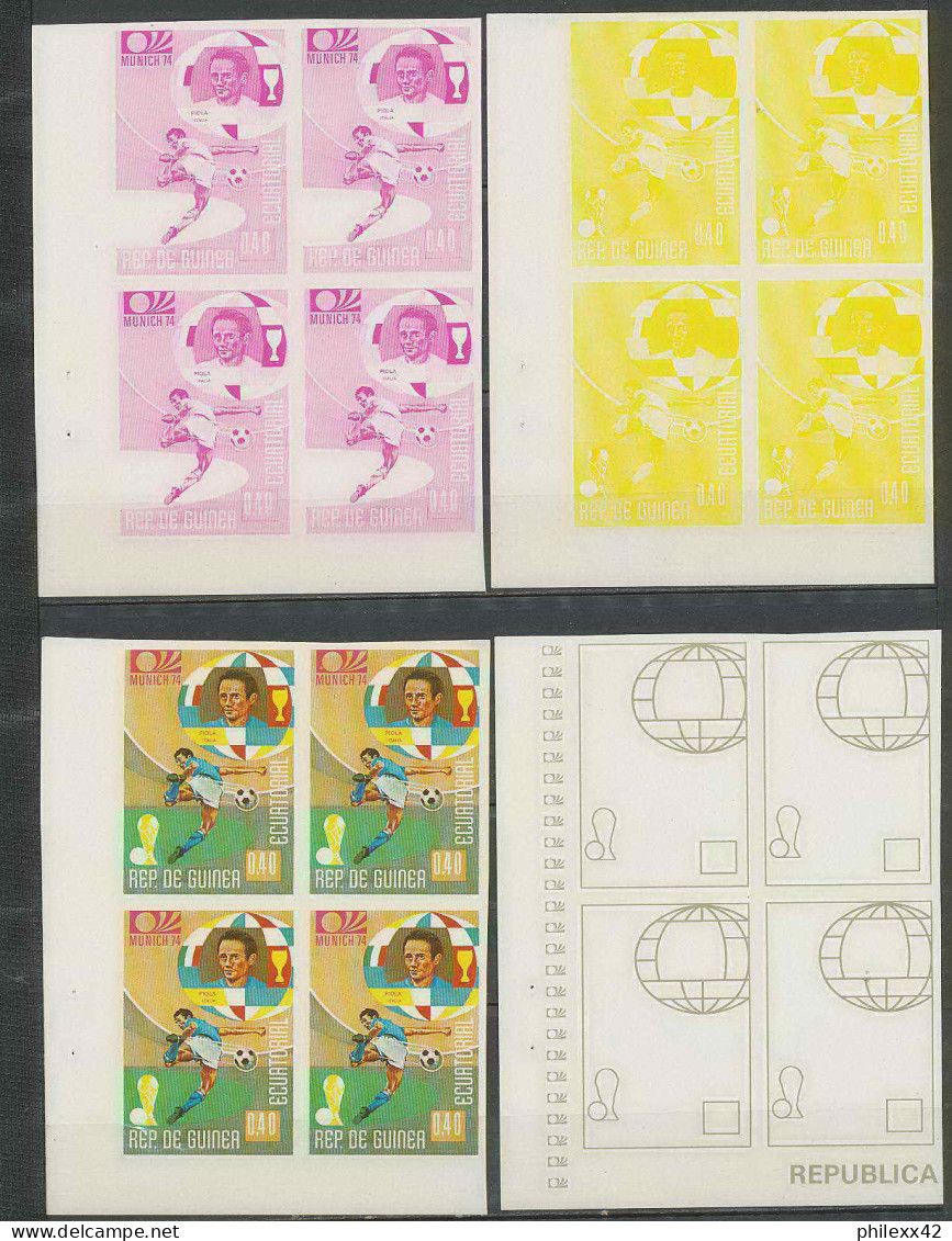 Guinée équatoriale guinea 405b N°307/315 Football Soccer Essai proof Non dentelé imperf orate Complet MNH **