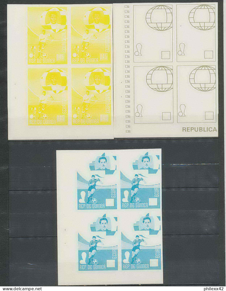 Guinée équatoriale guinea 405b N°307/315 Football Soccer Essai proof Non dentelé imperf orate Complet MNH **